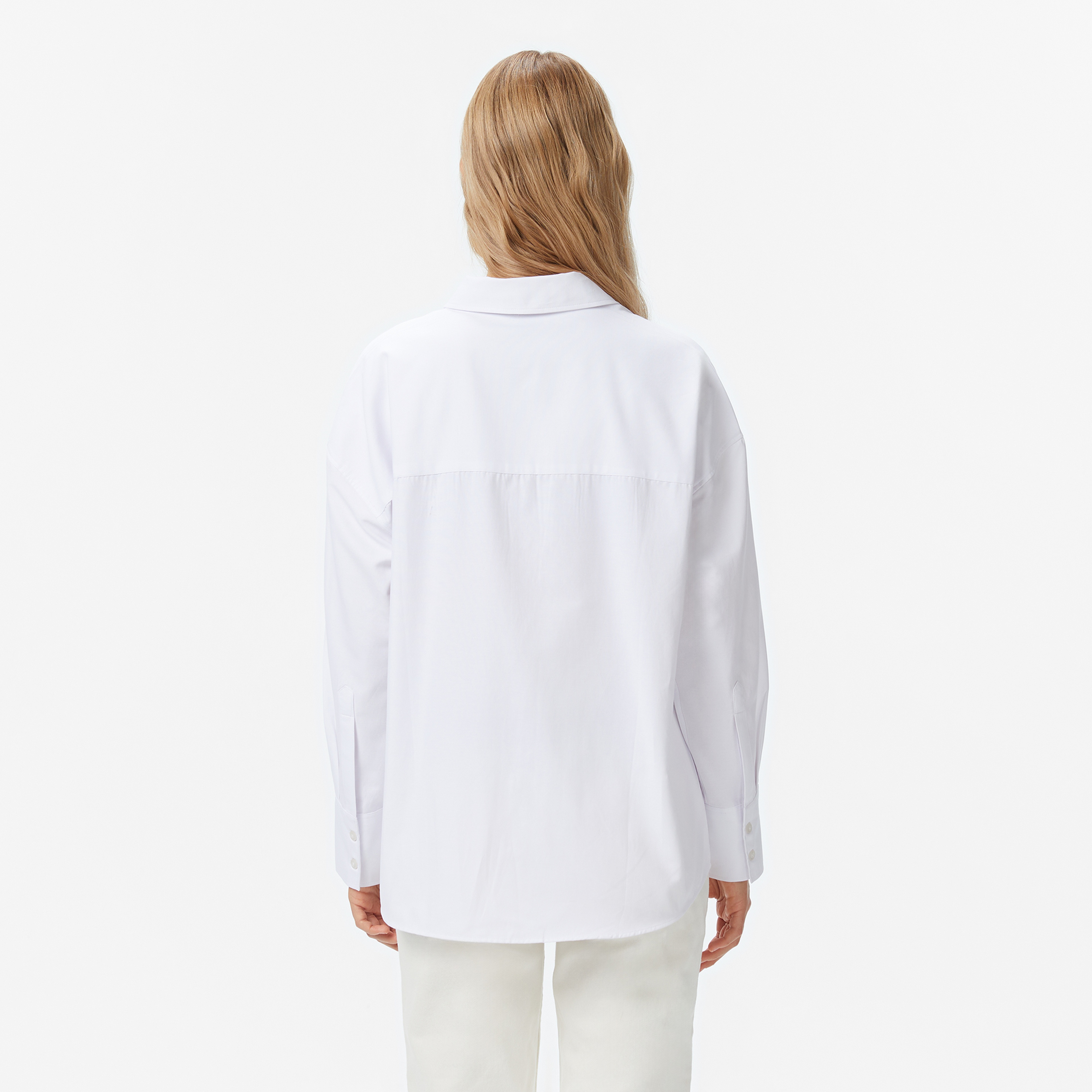 Nautica Kadın Beyaz Oversize Gömlek