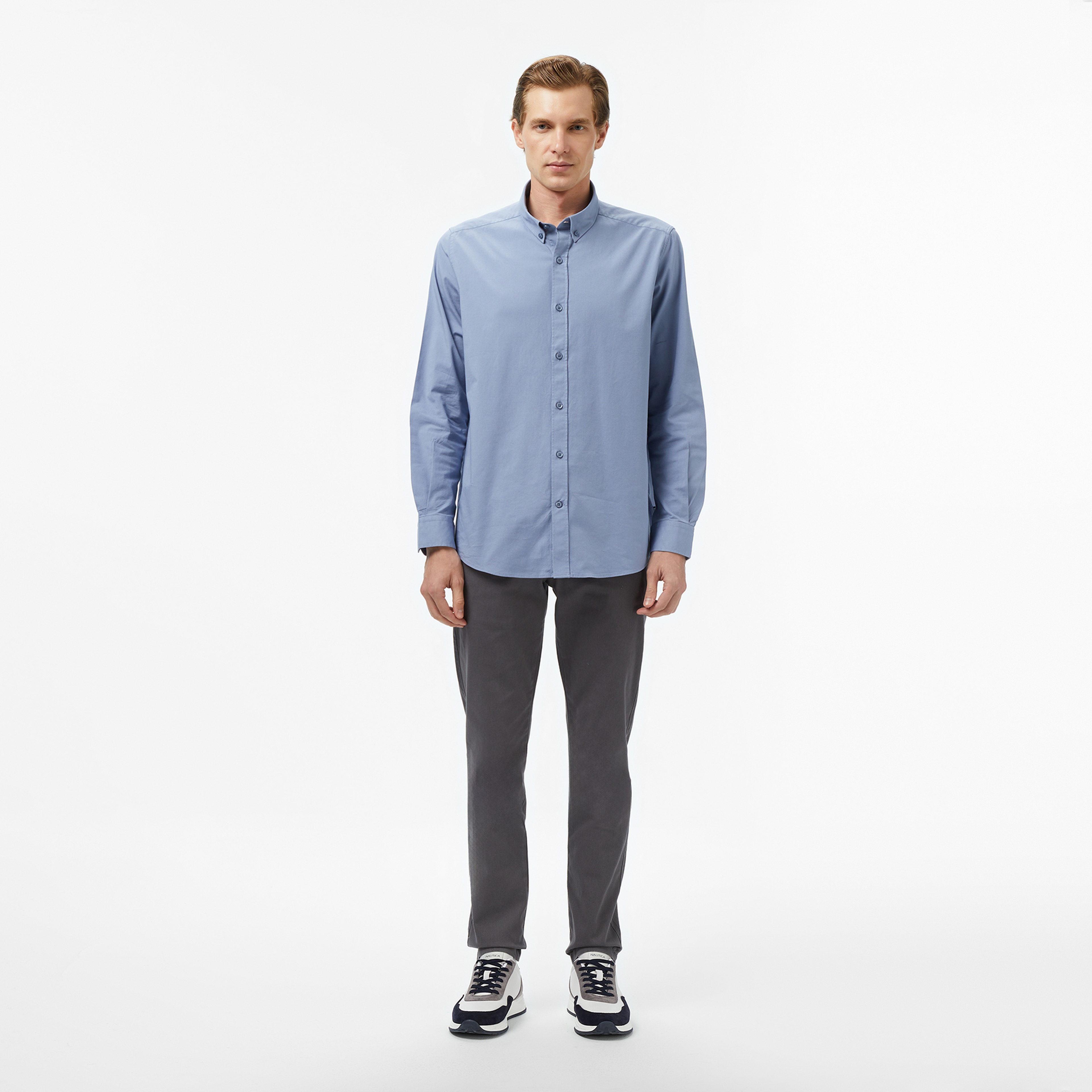 Nautica Erkek Mavi Classic Fit Gömlek