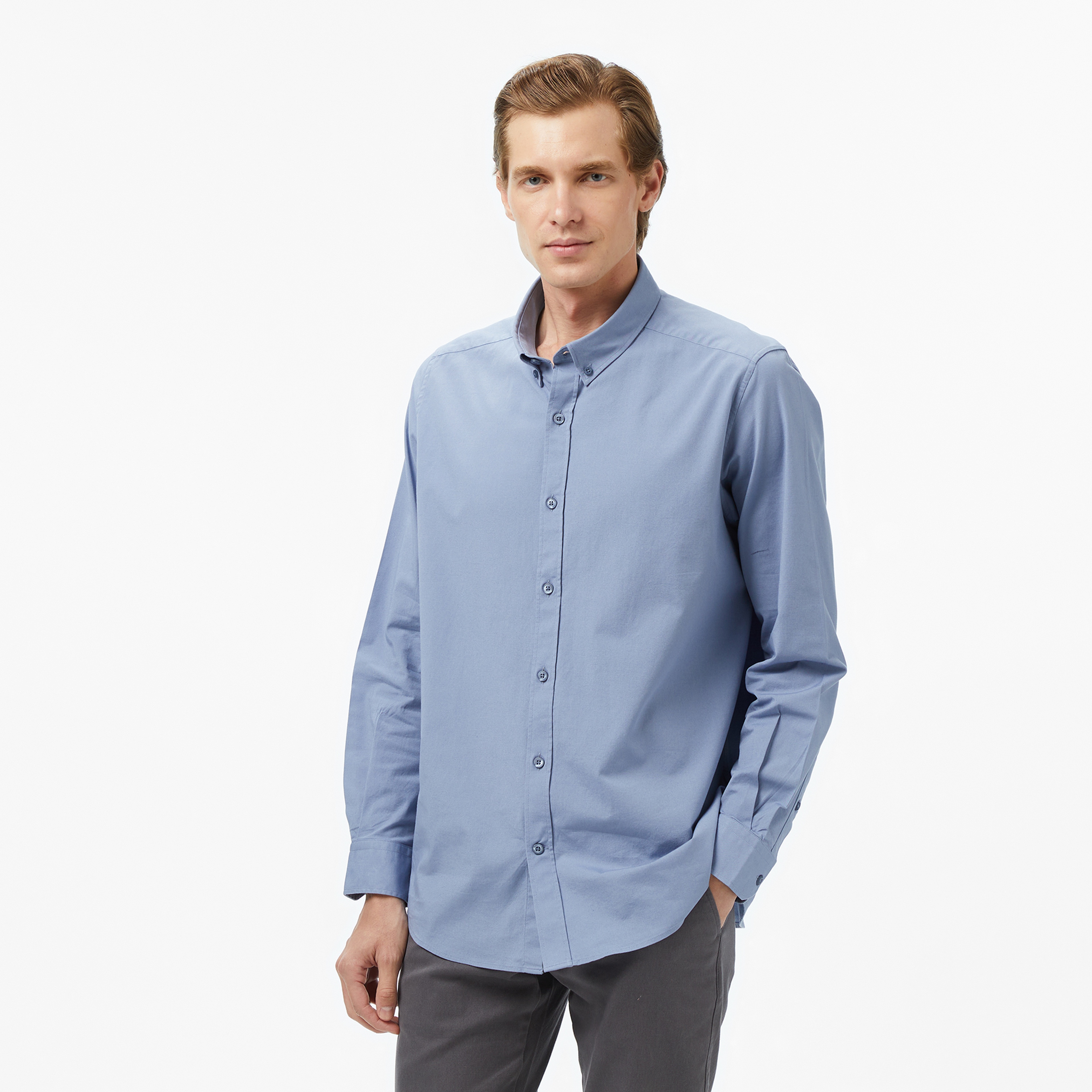 Nautica Erkek Mavi Classic Fit Gömlek