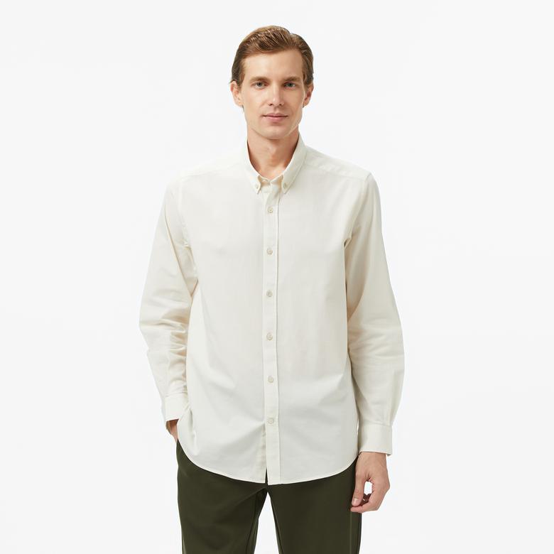 Nautica Erkek Krem Classic Fit Gömlek