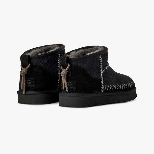 Ugg UGG Classic Ultra Mini Biarritz Kadın Siyah Bot Sneaker | Occasion Siyah - 4. görsel