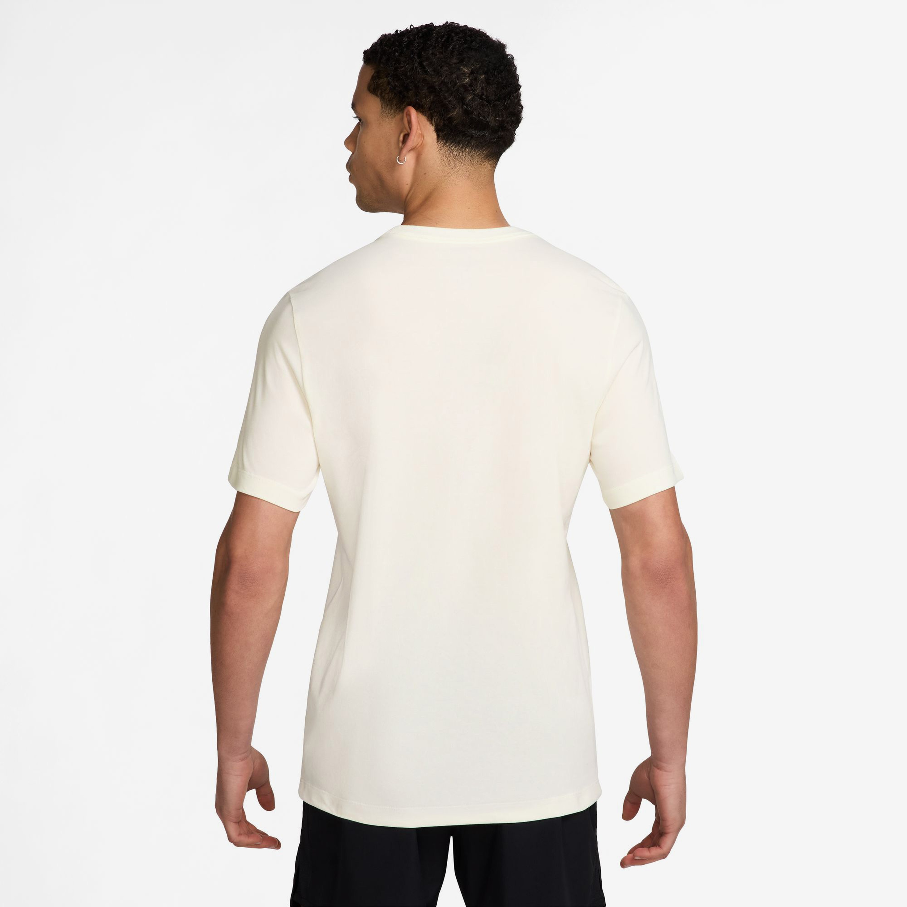 Nike Dri-Fit Erkek Krem Koşu T-Shirt
