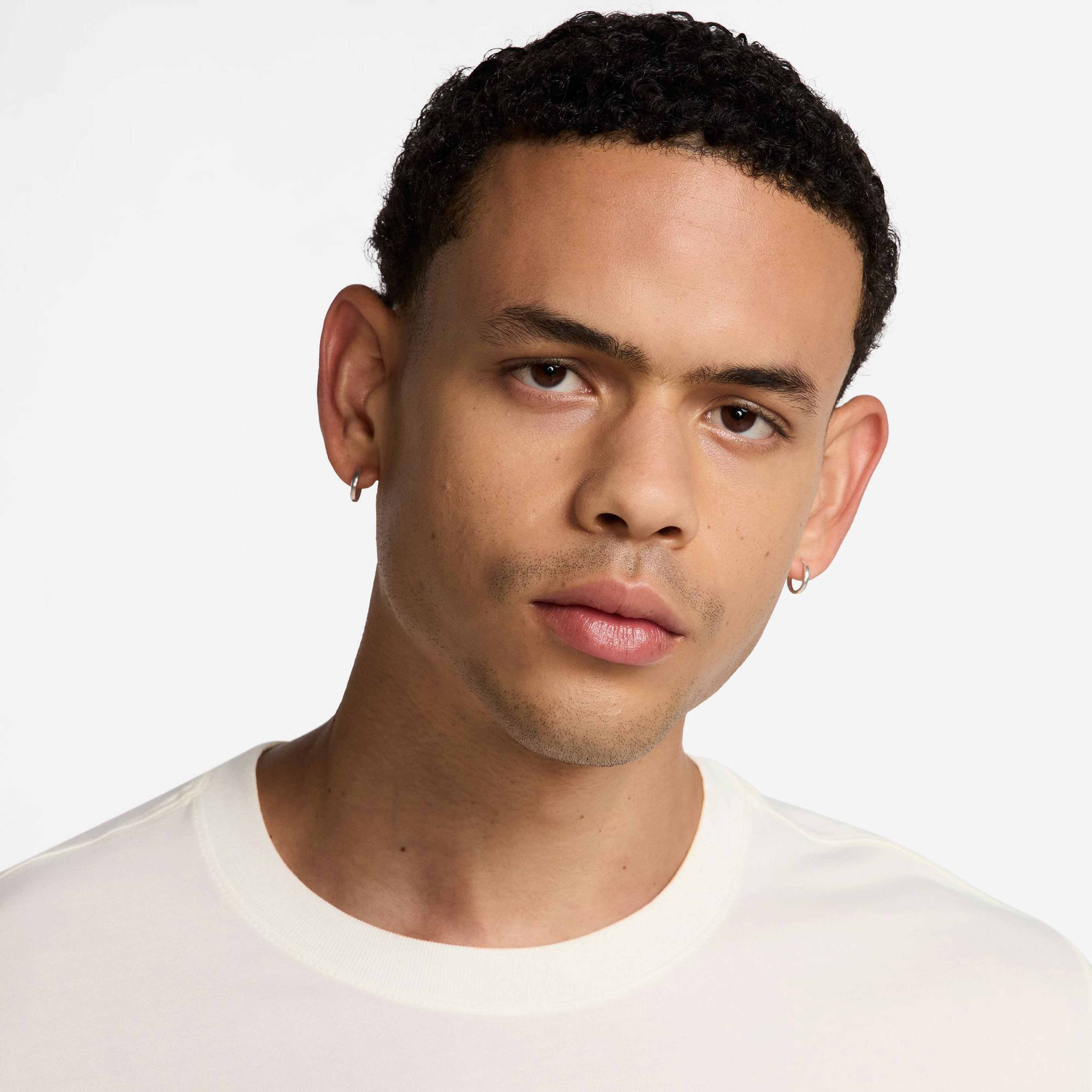 Nike Dri-Fit Erkek Krem Koşu T-Shirt