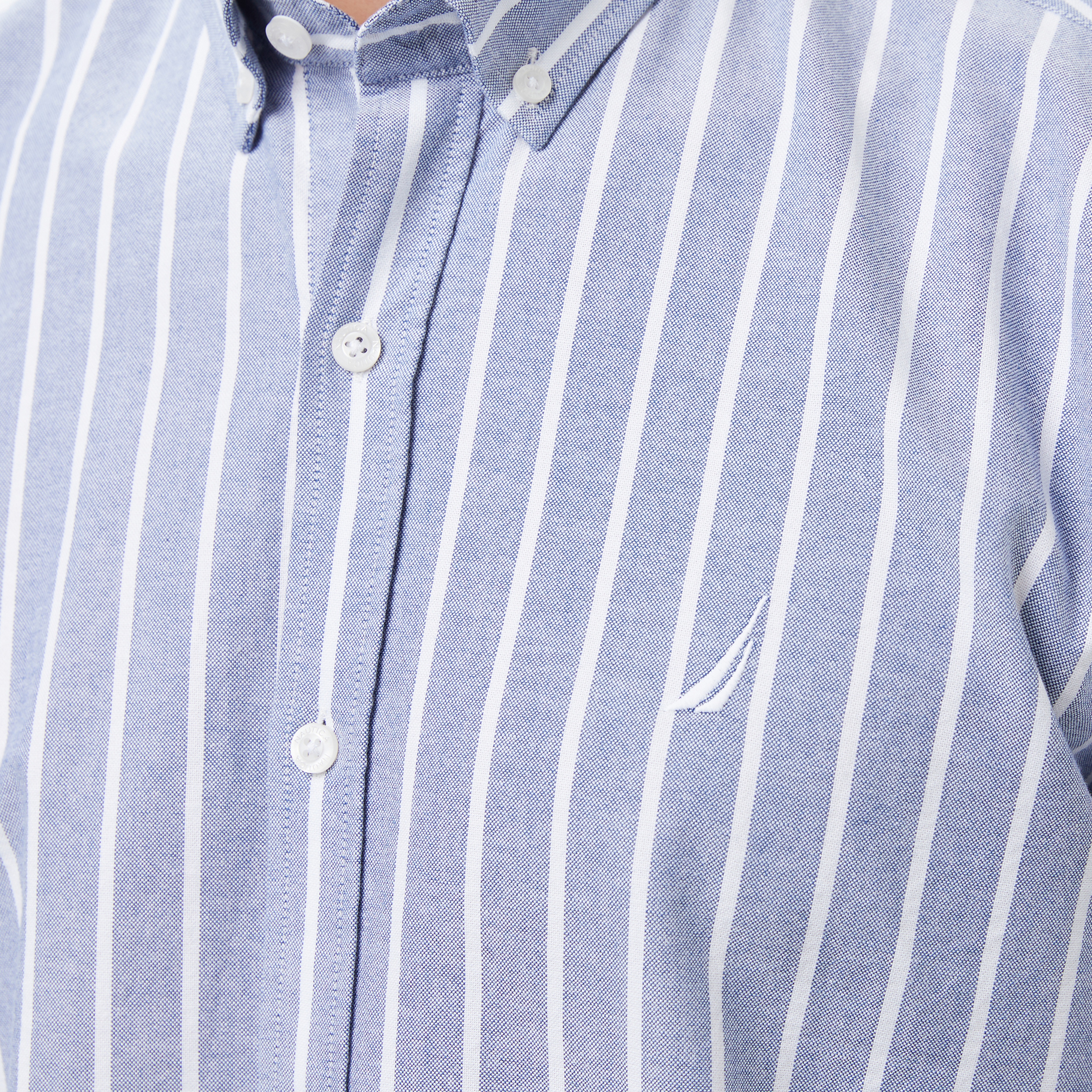 Nautica Erkek Lacivert Classic Fit Çizgili Gömlek