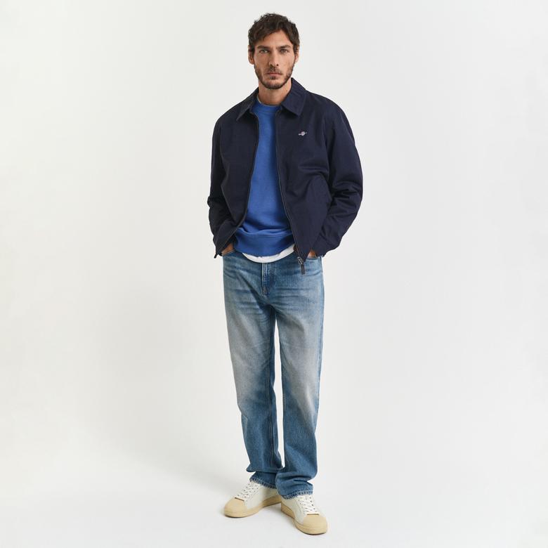 GANT Erkek Mavi Regular Fit Bisiklet Yaka Sweatshirt
