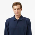Nautica Erkek Lacivert Classic Fit Uzun Kollu Polo Yaka T-Shirt