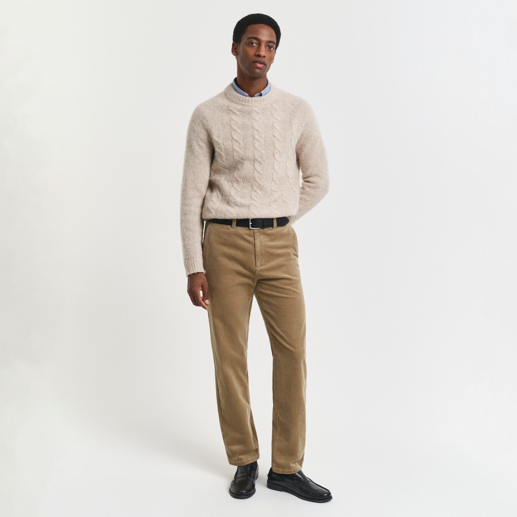 GANT Erkek Bej Regular Fit Cord Chino Pantolon