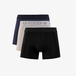 UNITED4 Classic Erkek Siyah/Gri Lacivert 3'lü Boxer