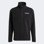 adidas Mountain Essentials Half-Zip Fleece Erkek Siyah Polar