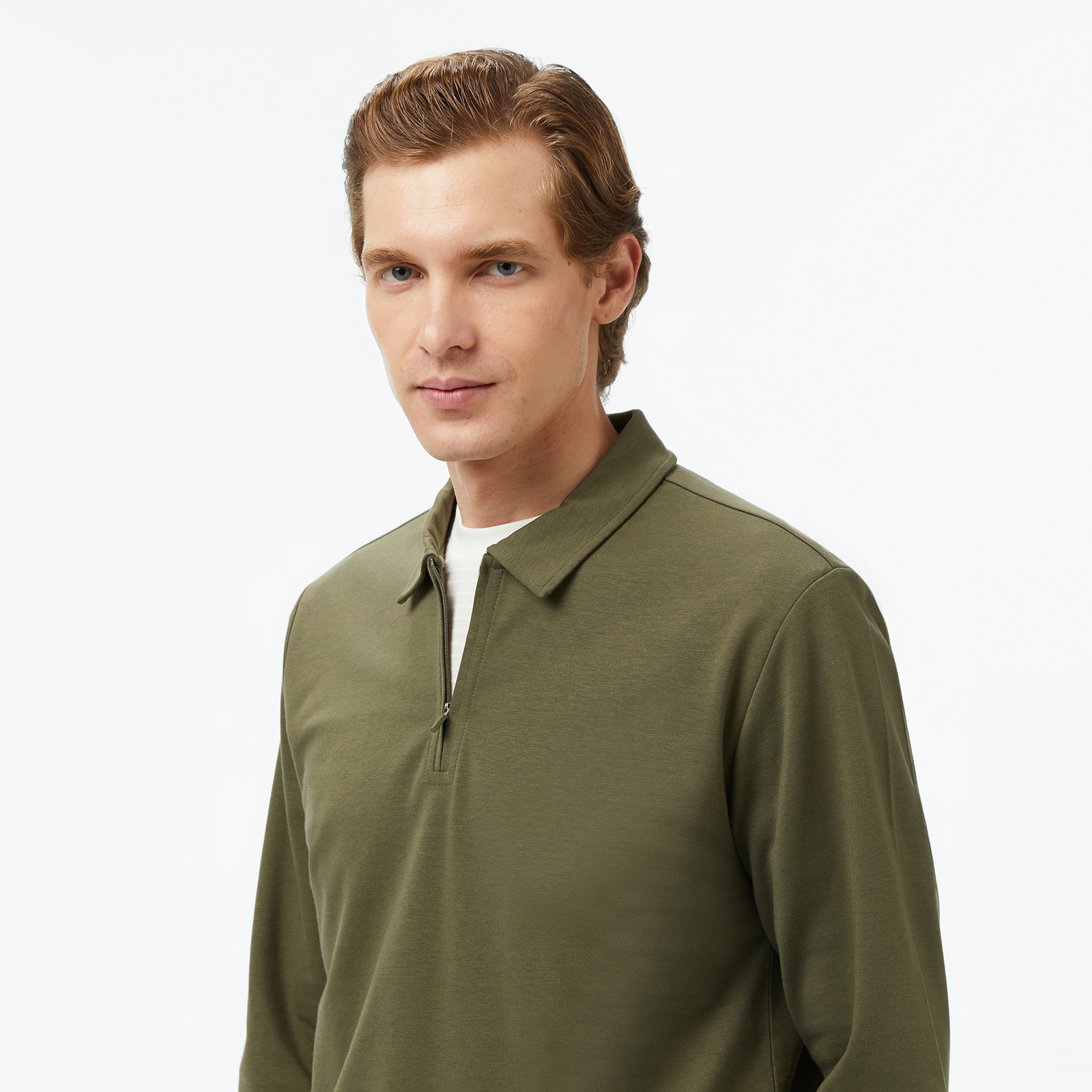 Nautica Erkek Yeşil Classic Fit Uzun Kollu Polo Yaka T-Shirt