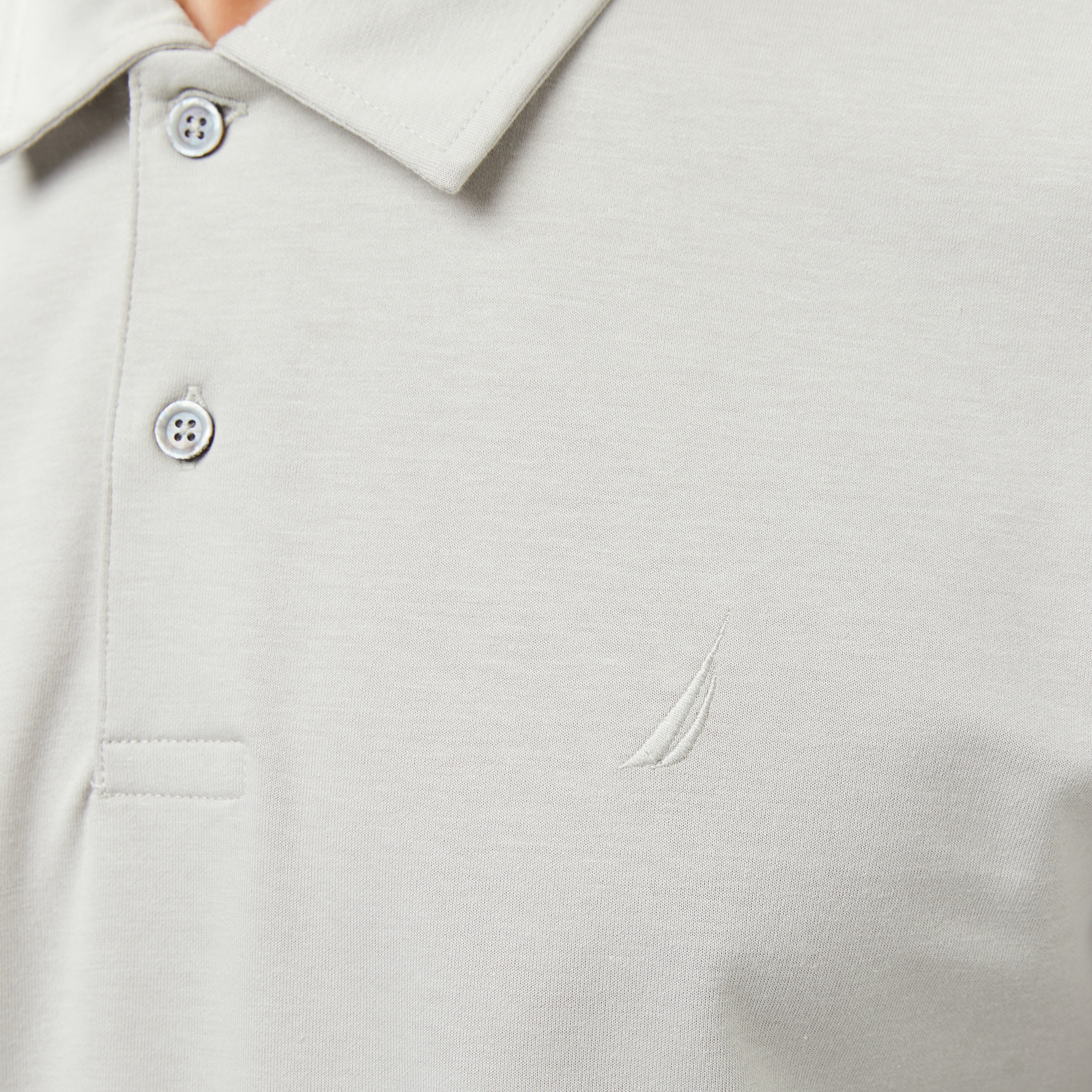 Nautica Erkek Gri Classic Fit Uzun Kollu Polo Yaka T-Shirt