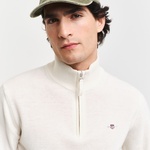 GANT Erkek Krem Regular Fit Yarım Fermuarlı Yün Kazak