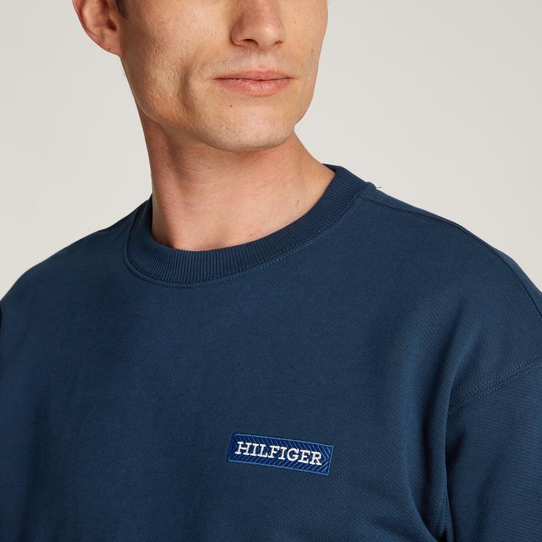 Tommy Hilfiger Erkek Mavi Sweatshirt