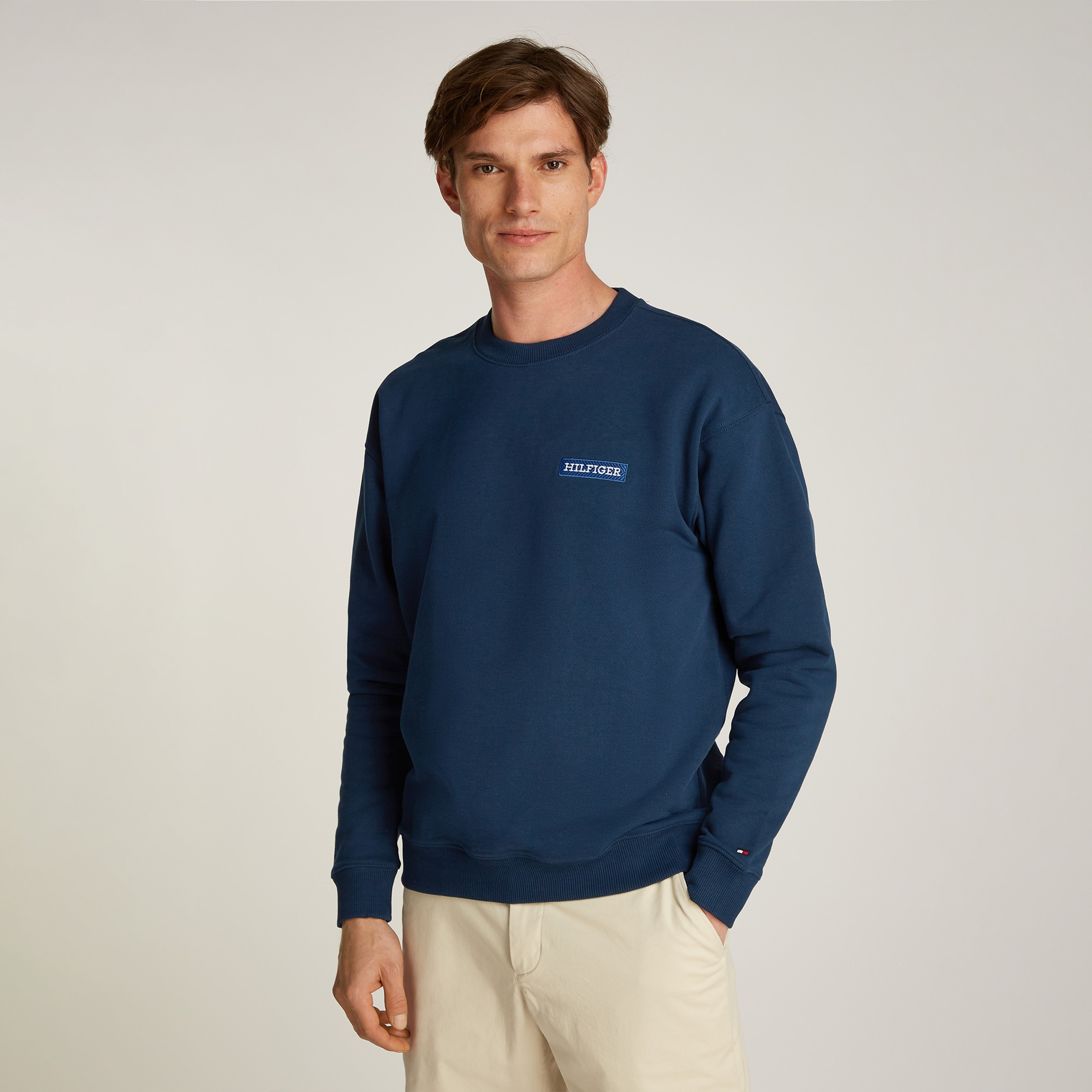 Tommy Hilfiger Erkek Mavi Sweatshirt