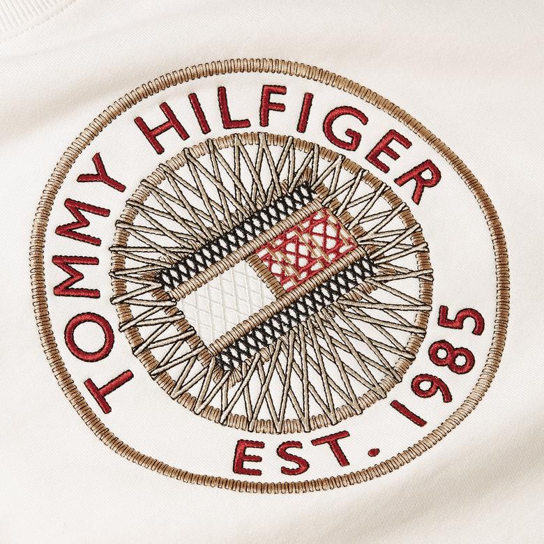 Tommy Hilfiger Nautical Emb Kadın Beyaz Sweatshirt