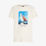 Tommy Hilfiger Regular Fit Erkek Krem T-Shirt