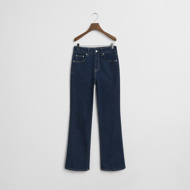 GANT Kadın Lacivert Slim Fit Flare Jean