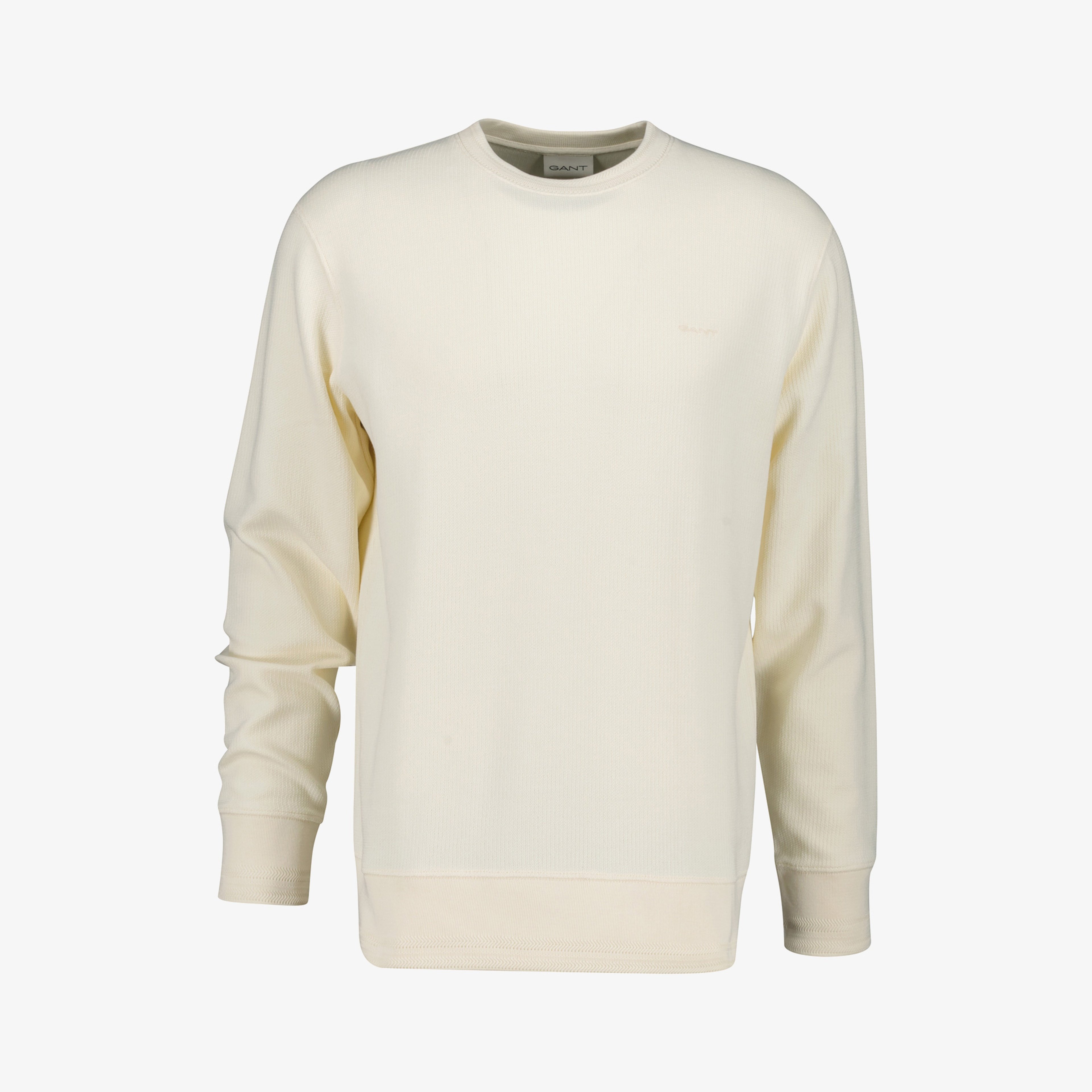 GANT Erkek Krem Bisiklet Yaka Sweatshirt