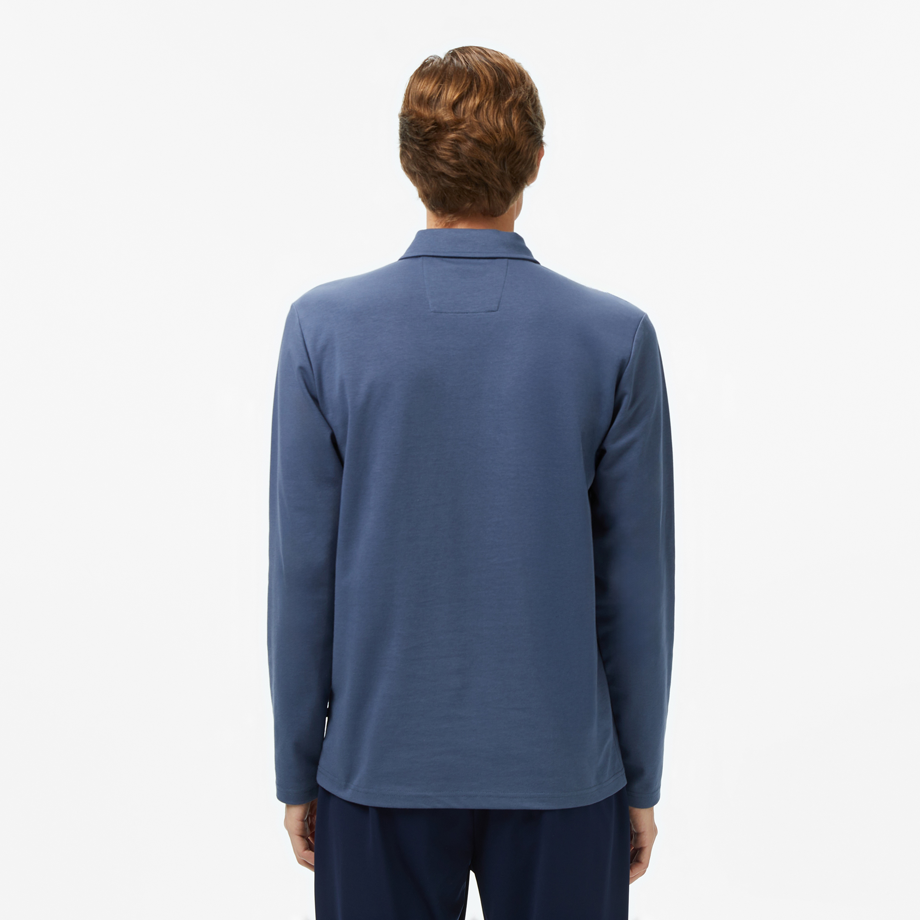 Nautica Erkek Mavi Classic Fit Uzun Kollu Polo Yaka T-Shirt