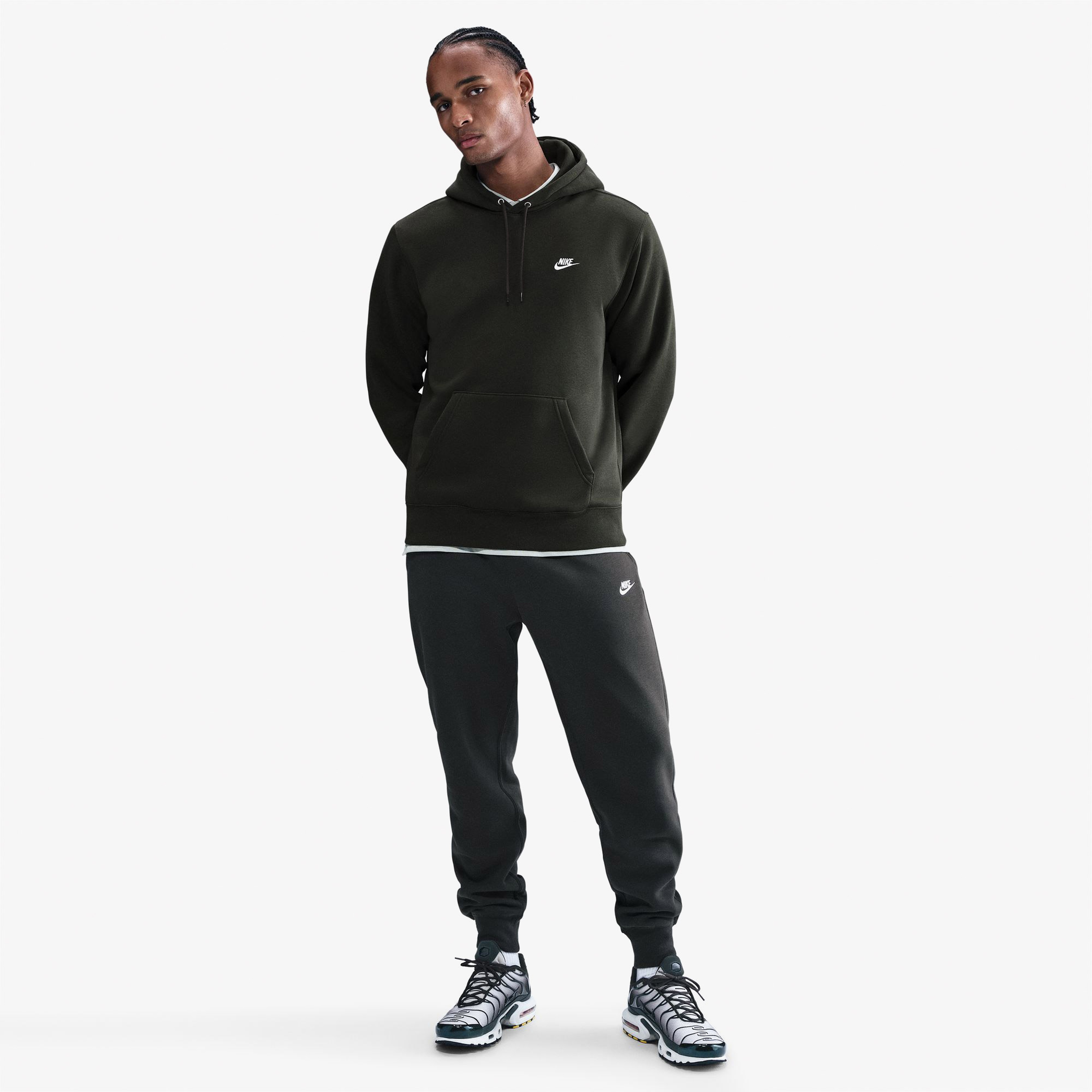 Nike Club Erkek Haki Sweatshirt