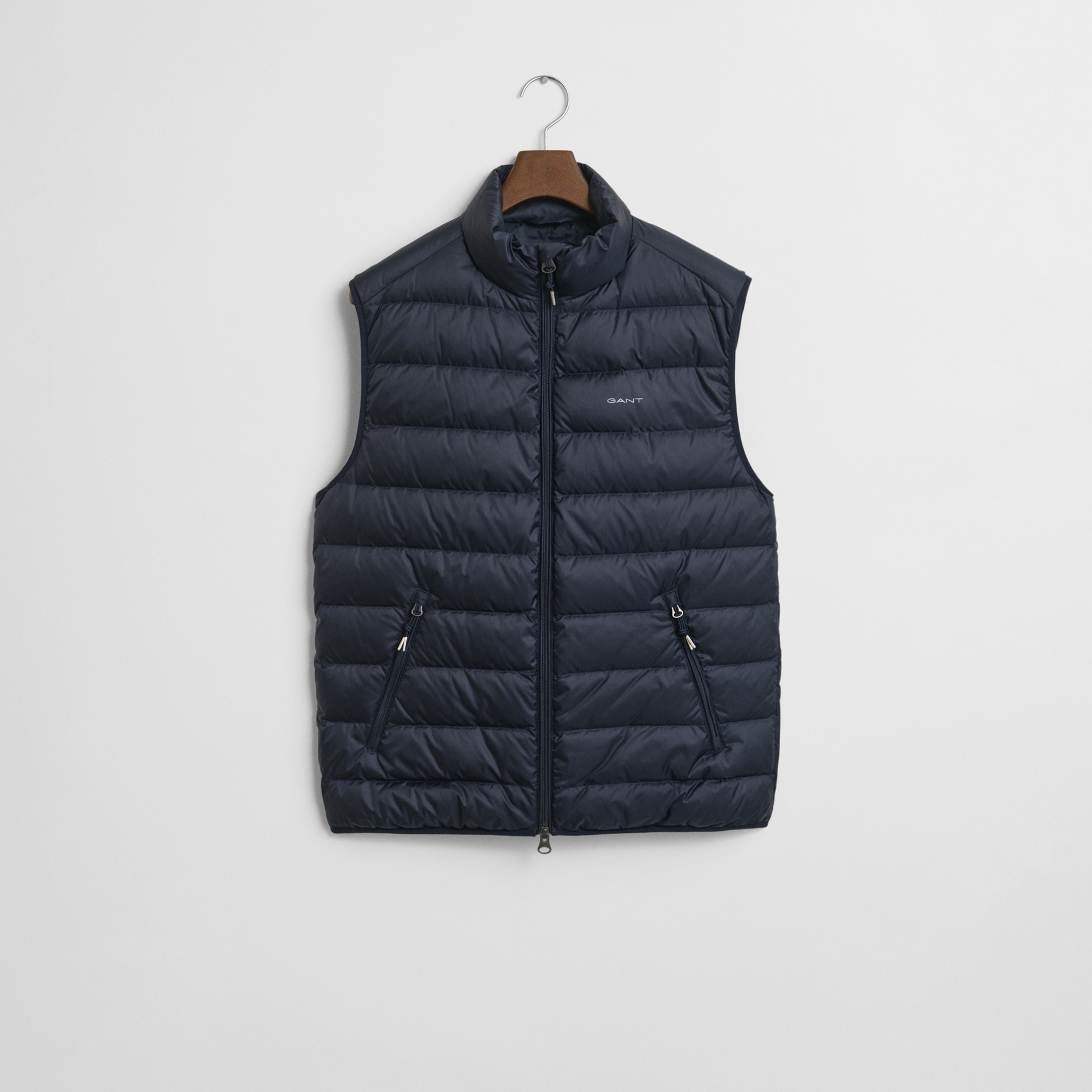 GANT Erkek Lacivert Regular Fit Dik Yaka Kaz Tüyü Yelek