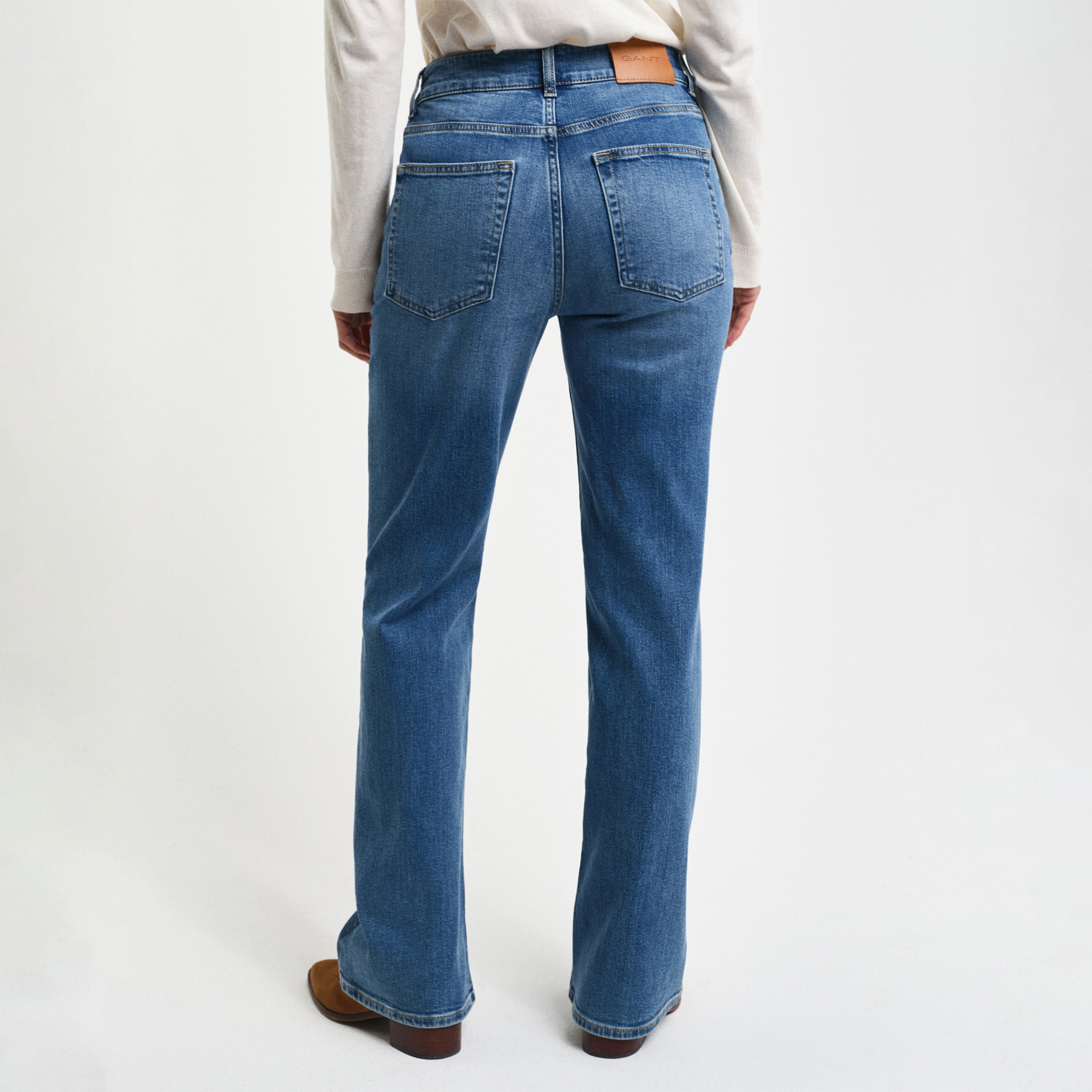 GANT Kadın Mavi Slim Fit Flare Jean
