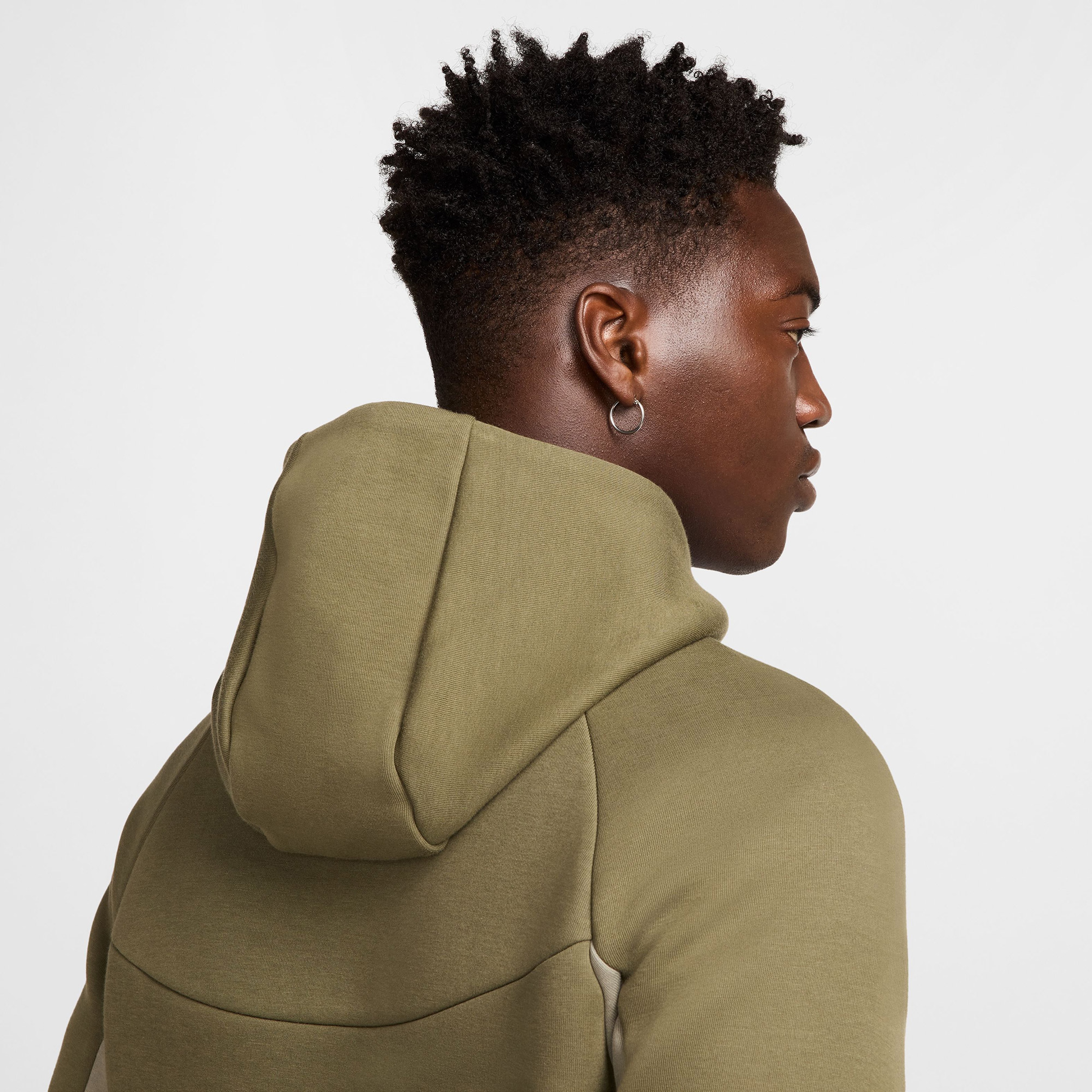 Nike Tech Fleece Erkek Yeşil Yağmurluk