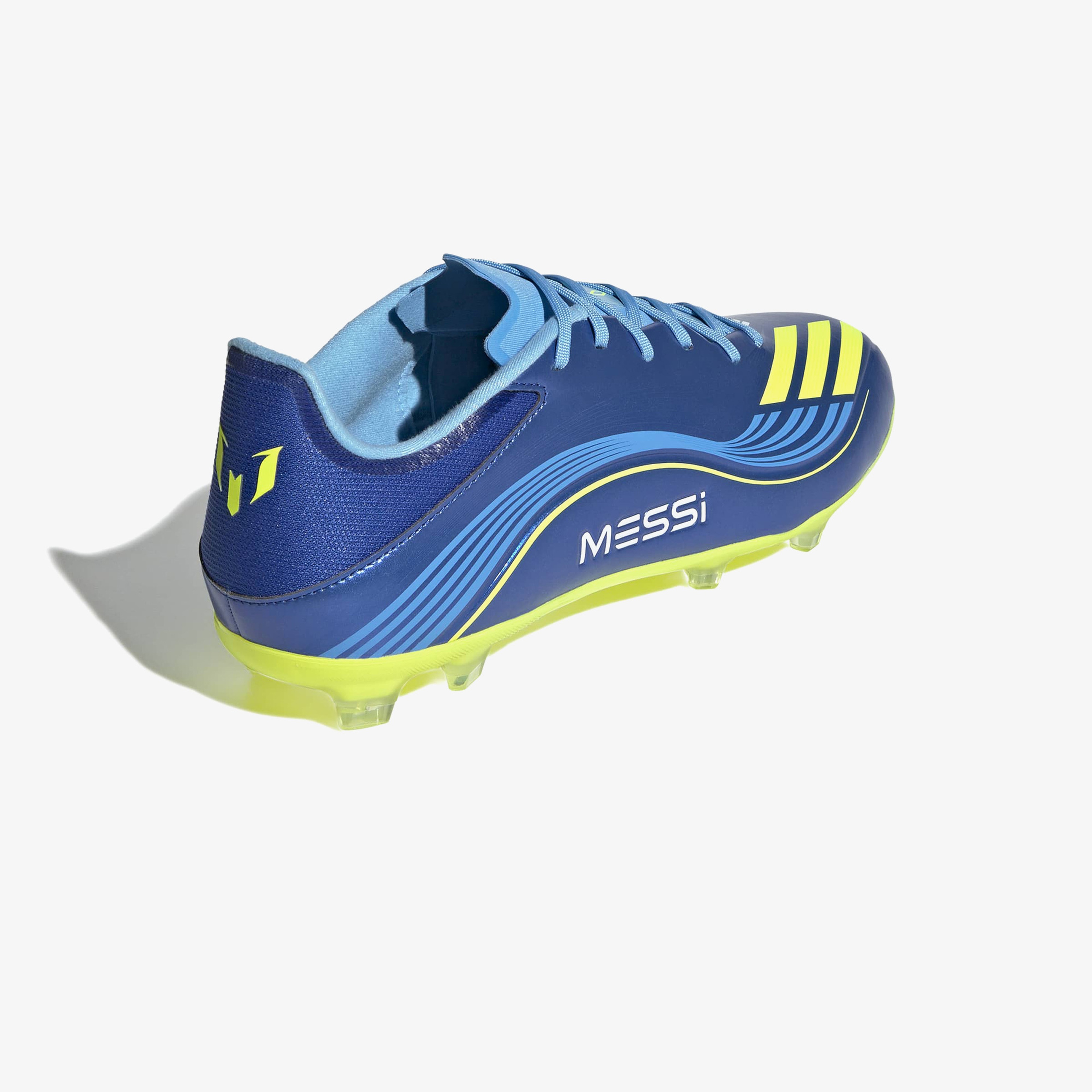 adidas F50 Messi League Firm-Multi Ground Erkek Mavi Çim Saha Kramponu