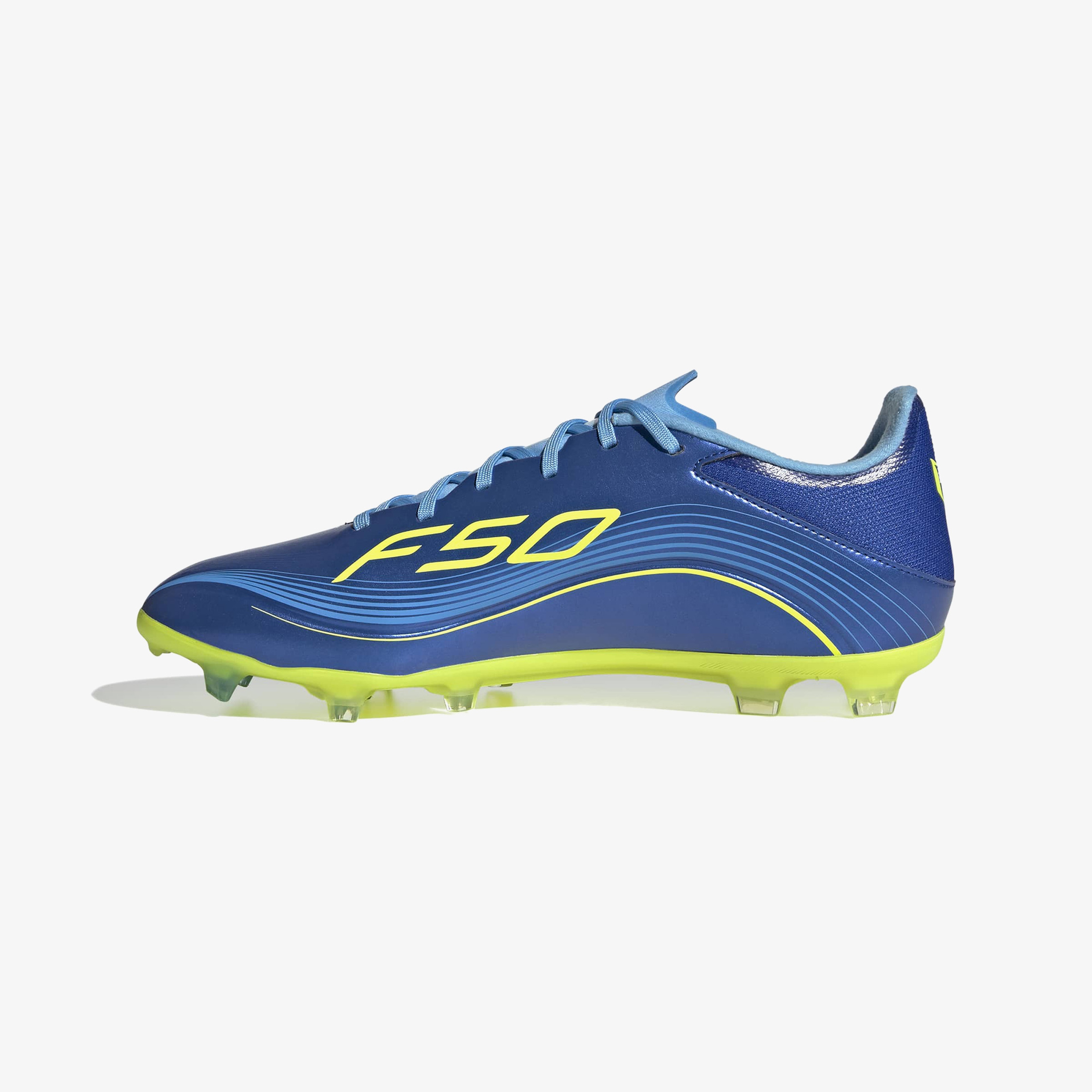 adidas F50 Messi League Firm-Multi Ground Erkek Mavi Çim Saha Kramponu