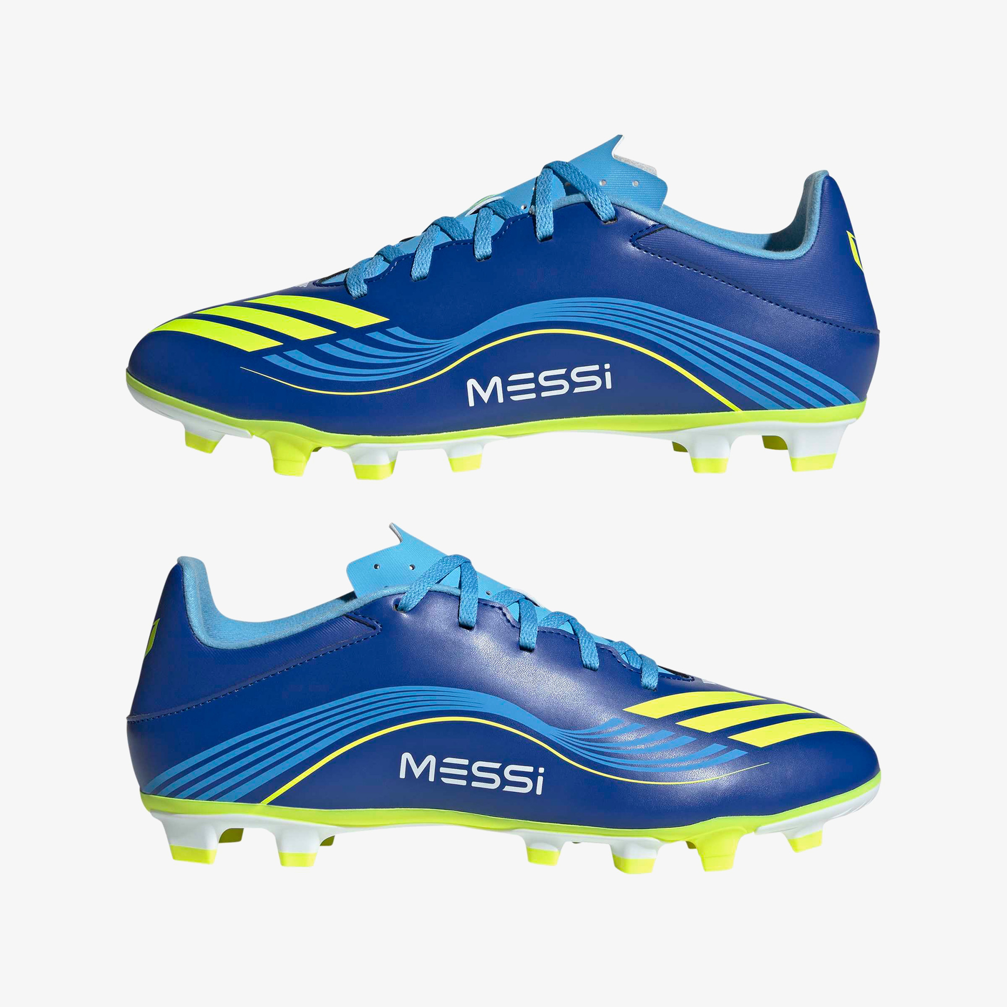 adidas F50 Messi Club Firm-Multi Ground Erkek Mavi Çim Saha Kramponu
