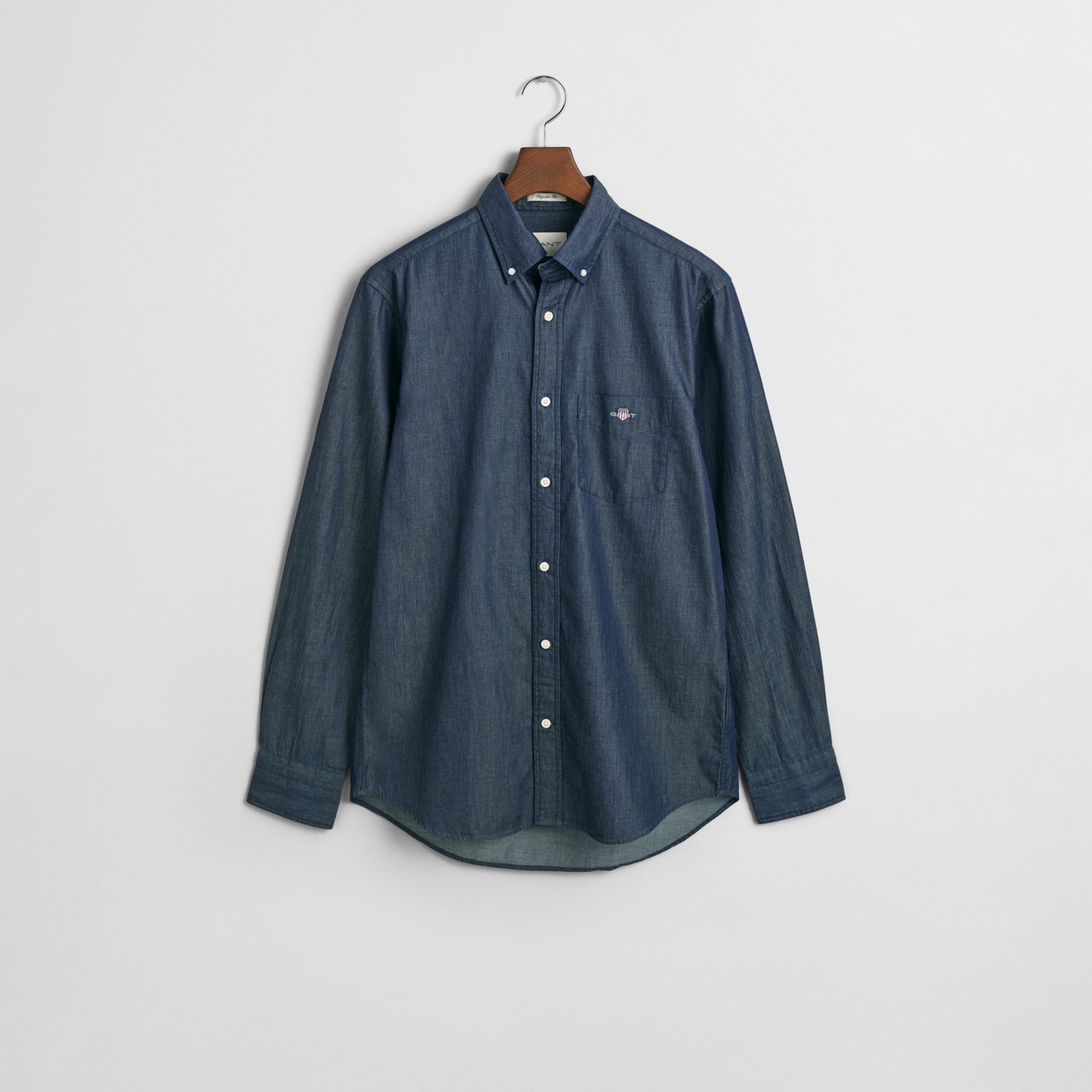 GANT Erkek Lacivert Regular Fit Düğmeli Yaka Gömlek