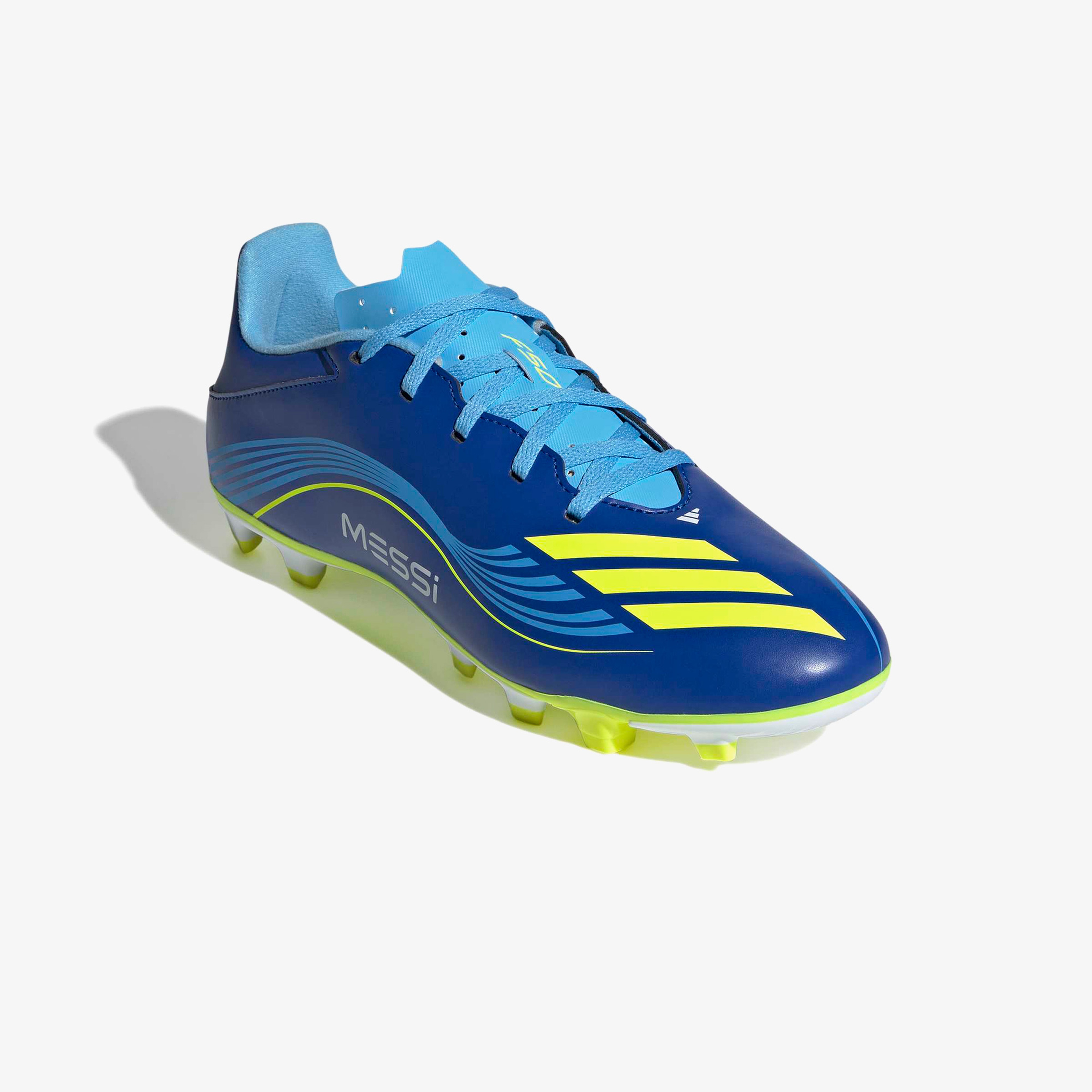 adidas F50 Messi Club Firm-Multi Ground Erkek Mavi Çim Saha Kramponu