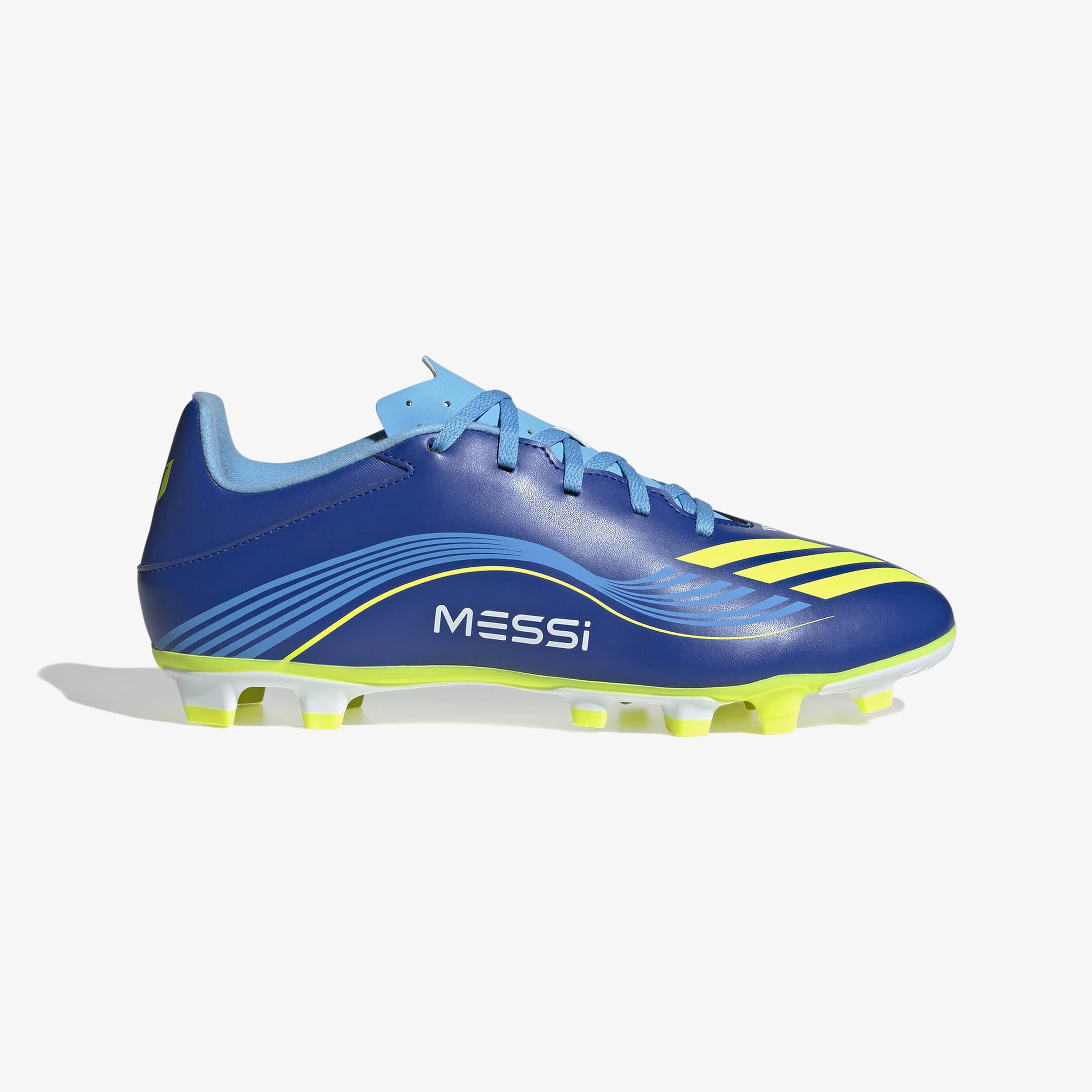 adidas F50 Messi Club Firm-Multi Ground Erkek Mavi Çim Saha Kramponu