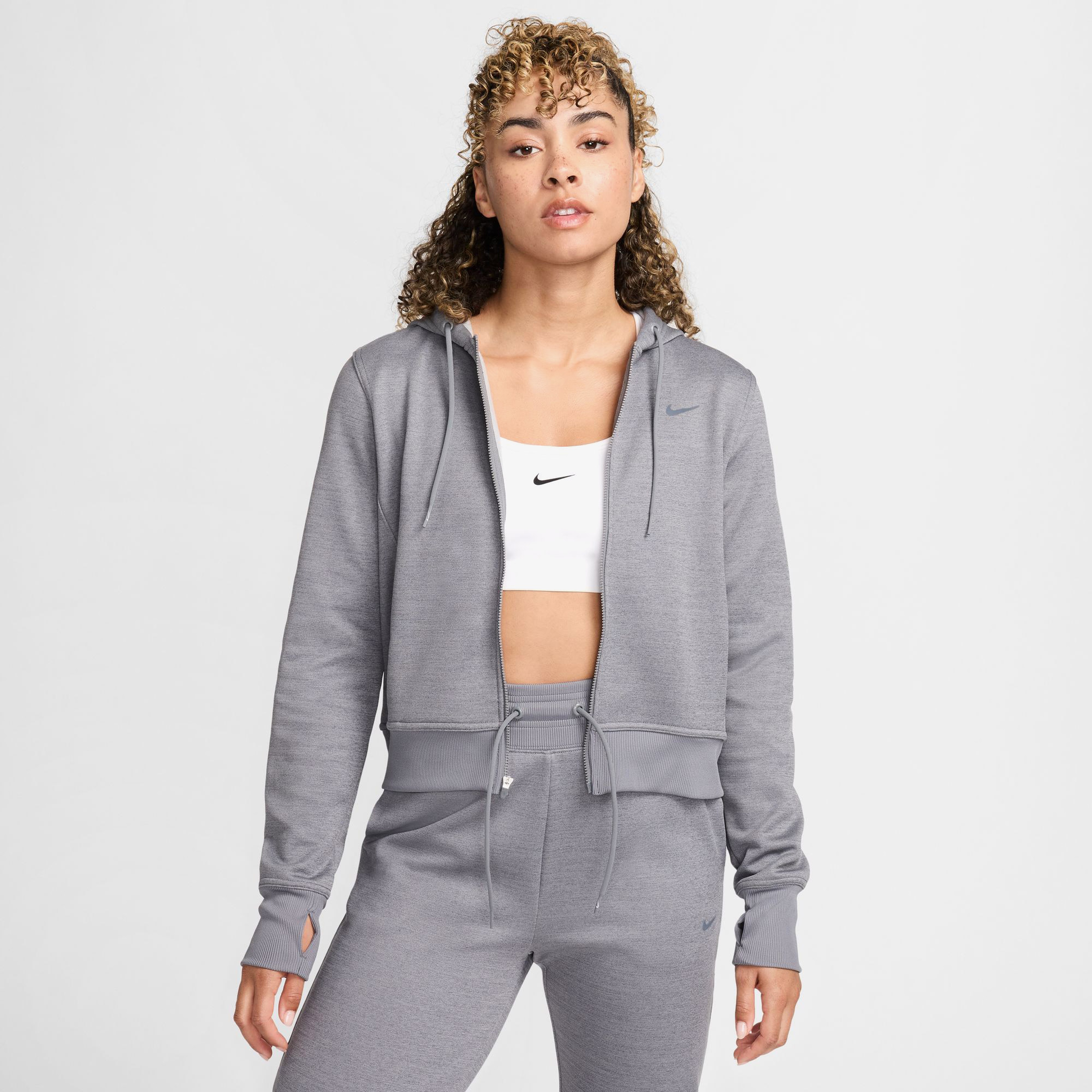 Nike Therma-Fit One Kadın Gri Eşofman Üstü