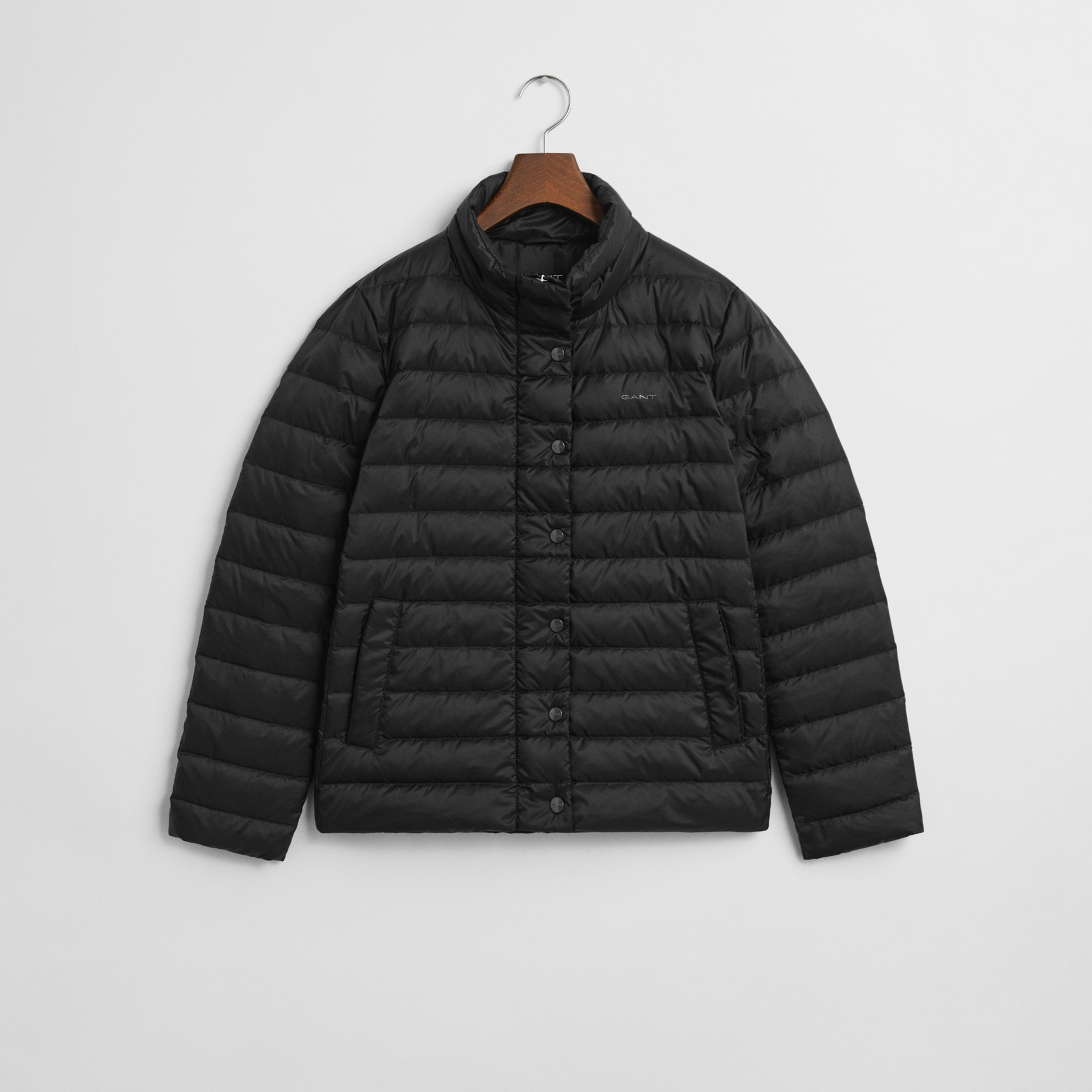 GANT Kadın Siyah Regular Fit Dik Yaka Kaz Tüyü Mont