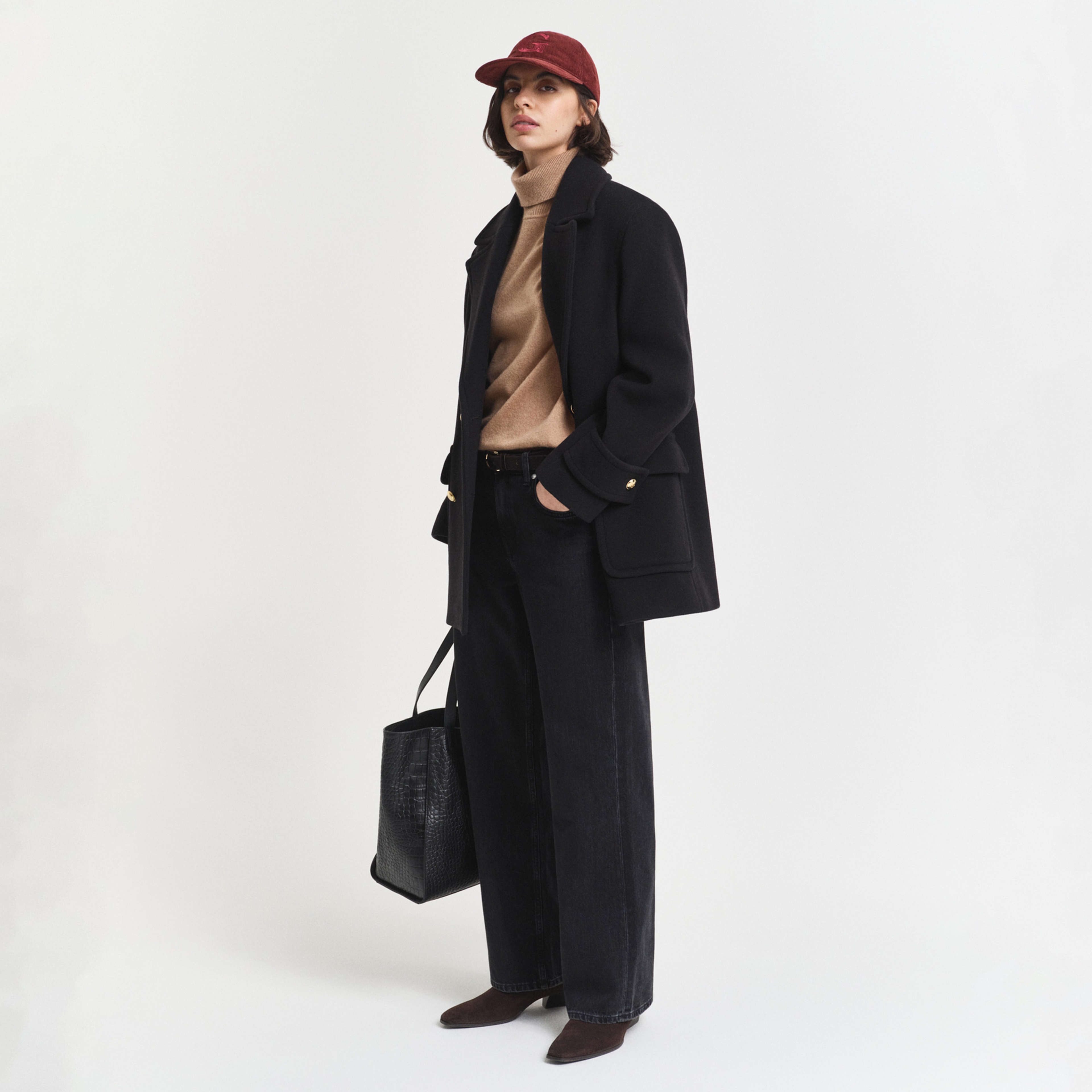 GANT Kadın Siyah Relaxed Fit Jean