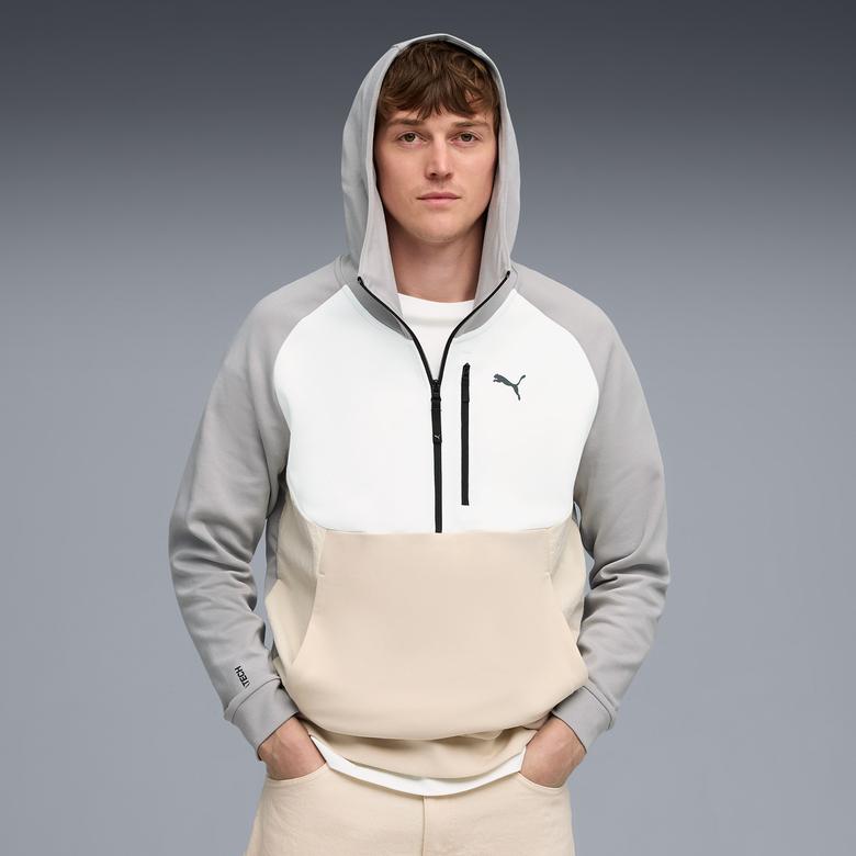 Puma Tech Half Zip  Erkek Krem/Gri Sweatshirt