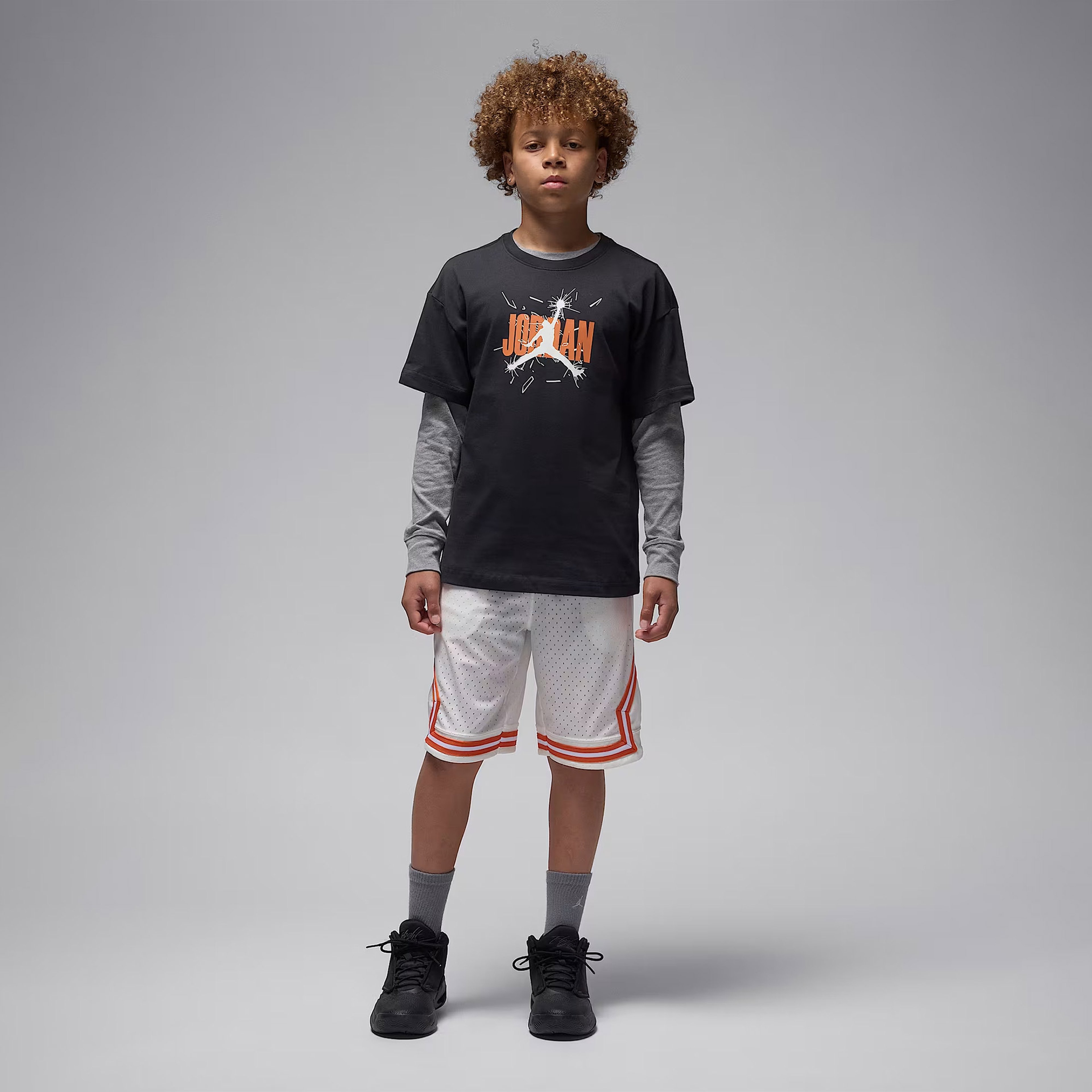 Jordan Shattered Backboard Çocuk Gri T-Shirt