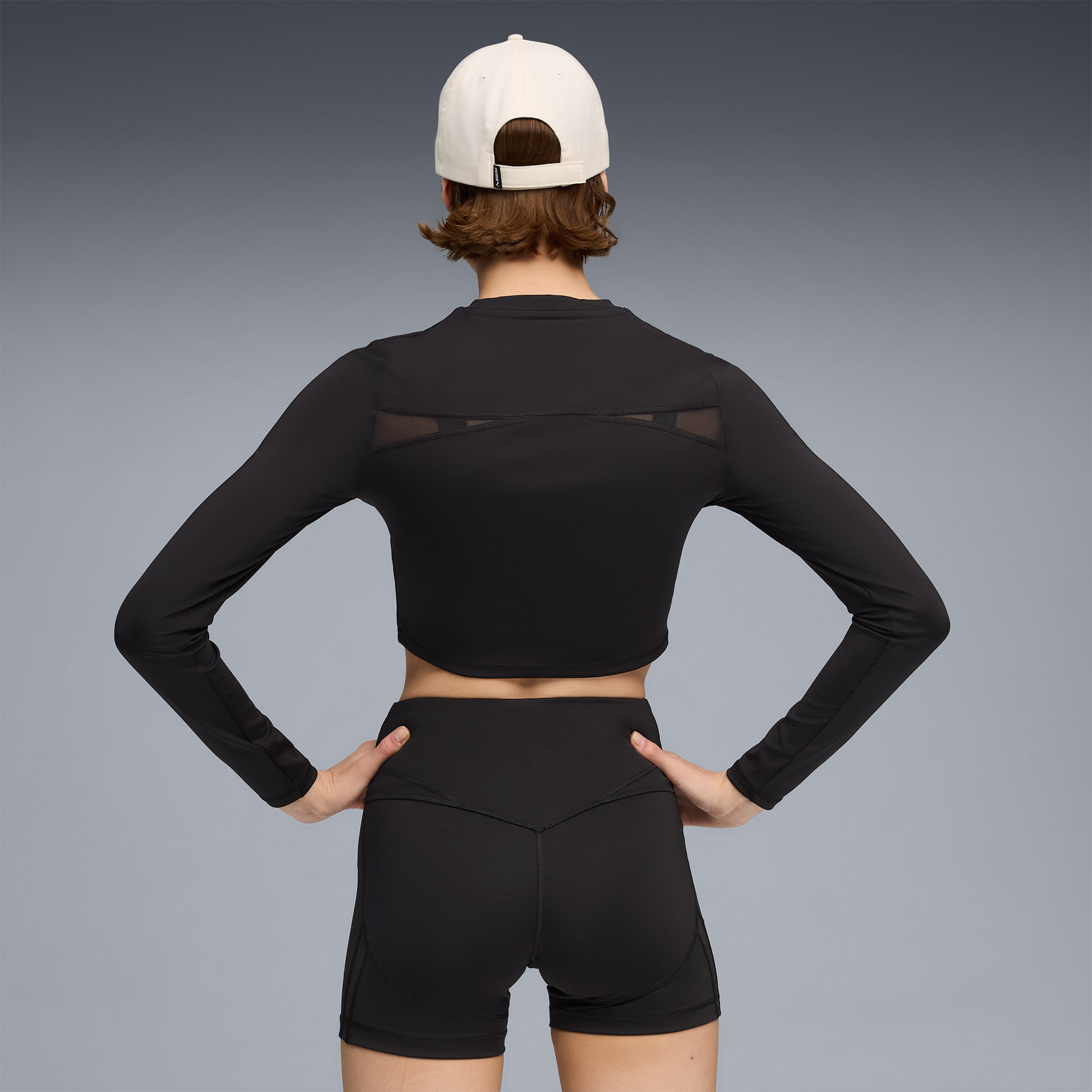 Puma Shape Cropped Ls Kadın Siyah Antrenman T-Shirt