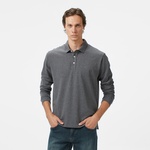 Nautica Classic Fit Erkek Uzun Kollu Polo Yaka Gri T-shirt