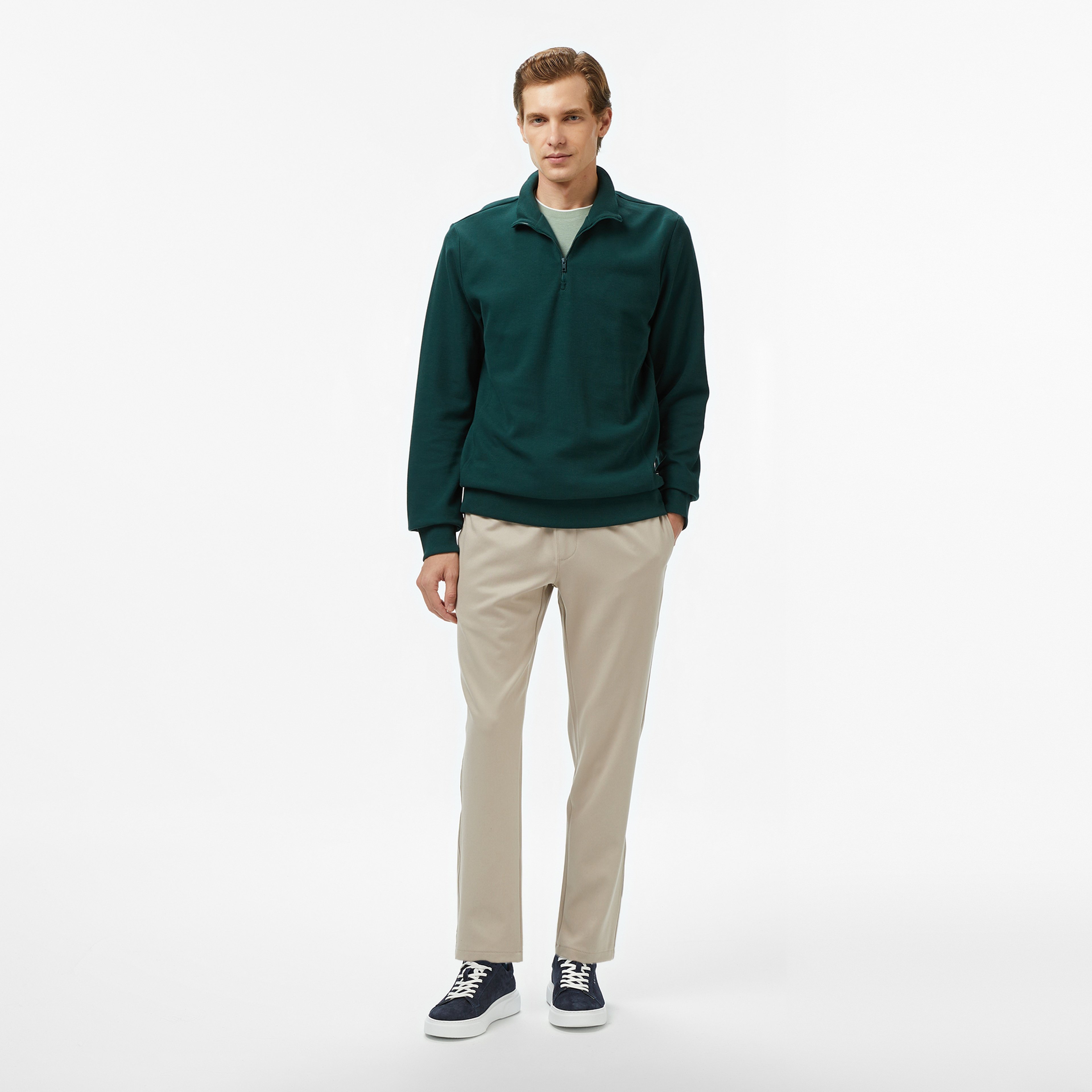 Nautica Erkek Yeşil Classic Fit Sweatshirt
