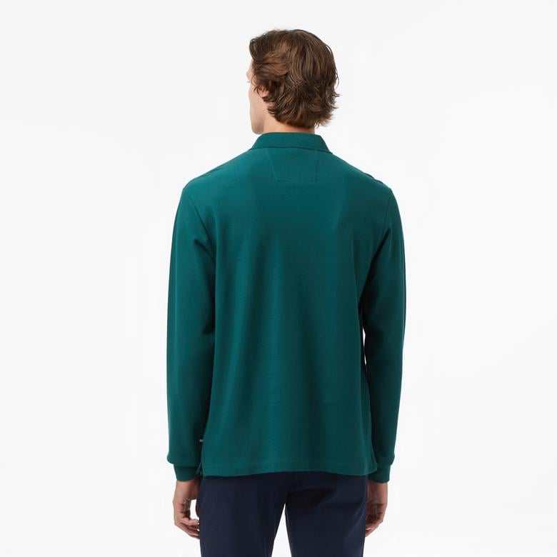 Nautica Erkek Yeşil Classic Fit Uzun Kollu Polo Yaka T-Shirt