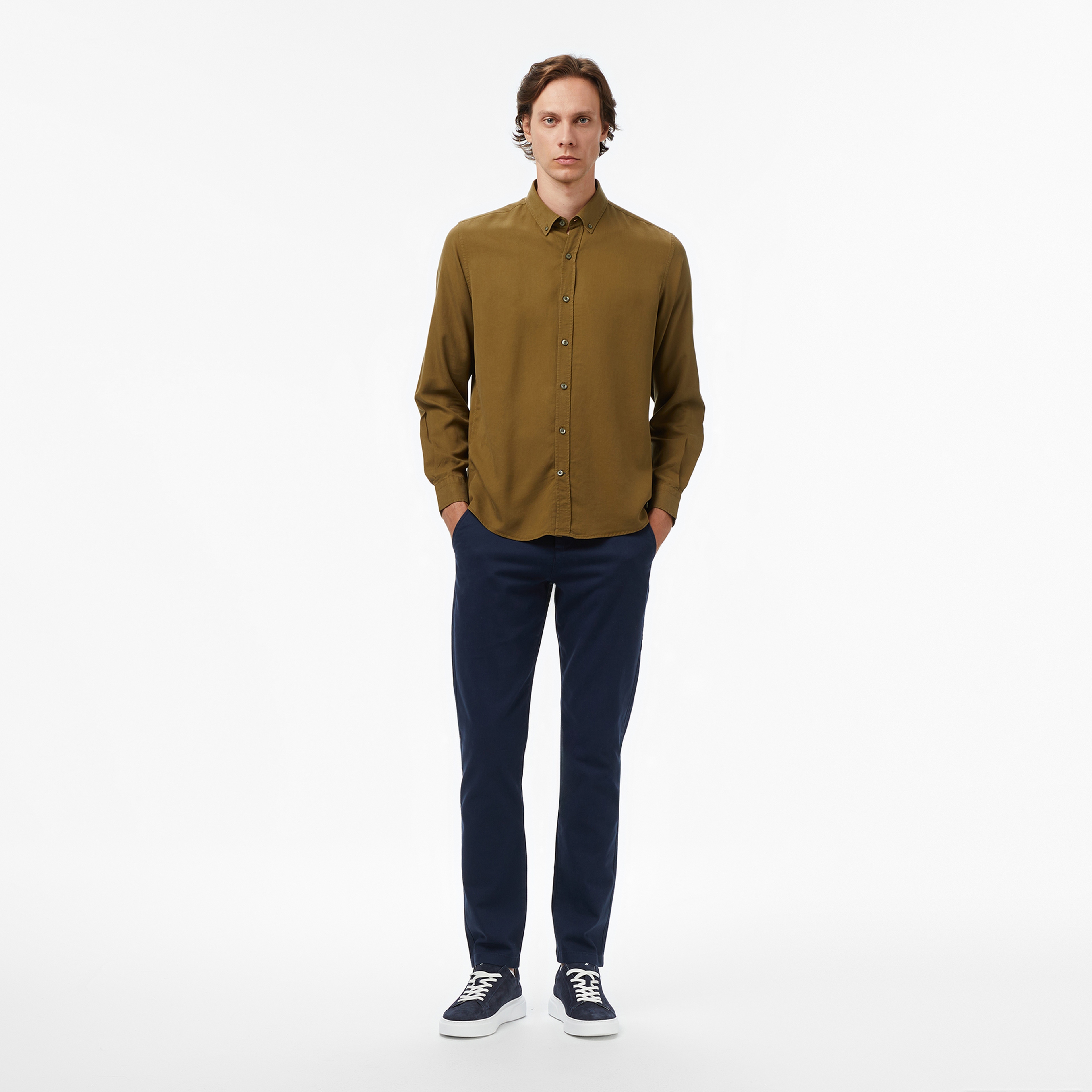 Nautica Erkek Yeşil Classic Fit Gömlek