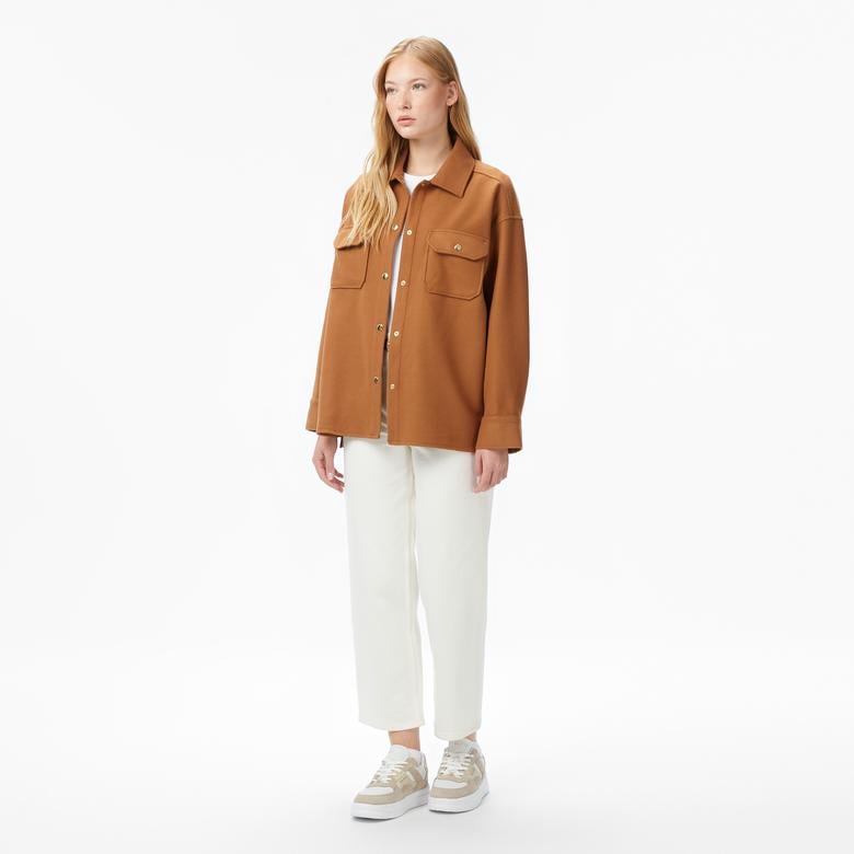 Nautica Kadın Kahverengi Regular Fit Gömlek