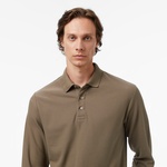 Nautica Erkek Kahverengi Classic Fit Uzun Kollu Polo Yaka T-Shirt
