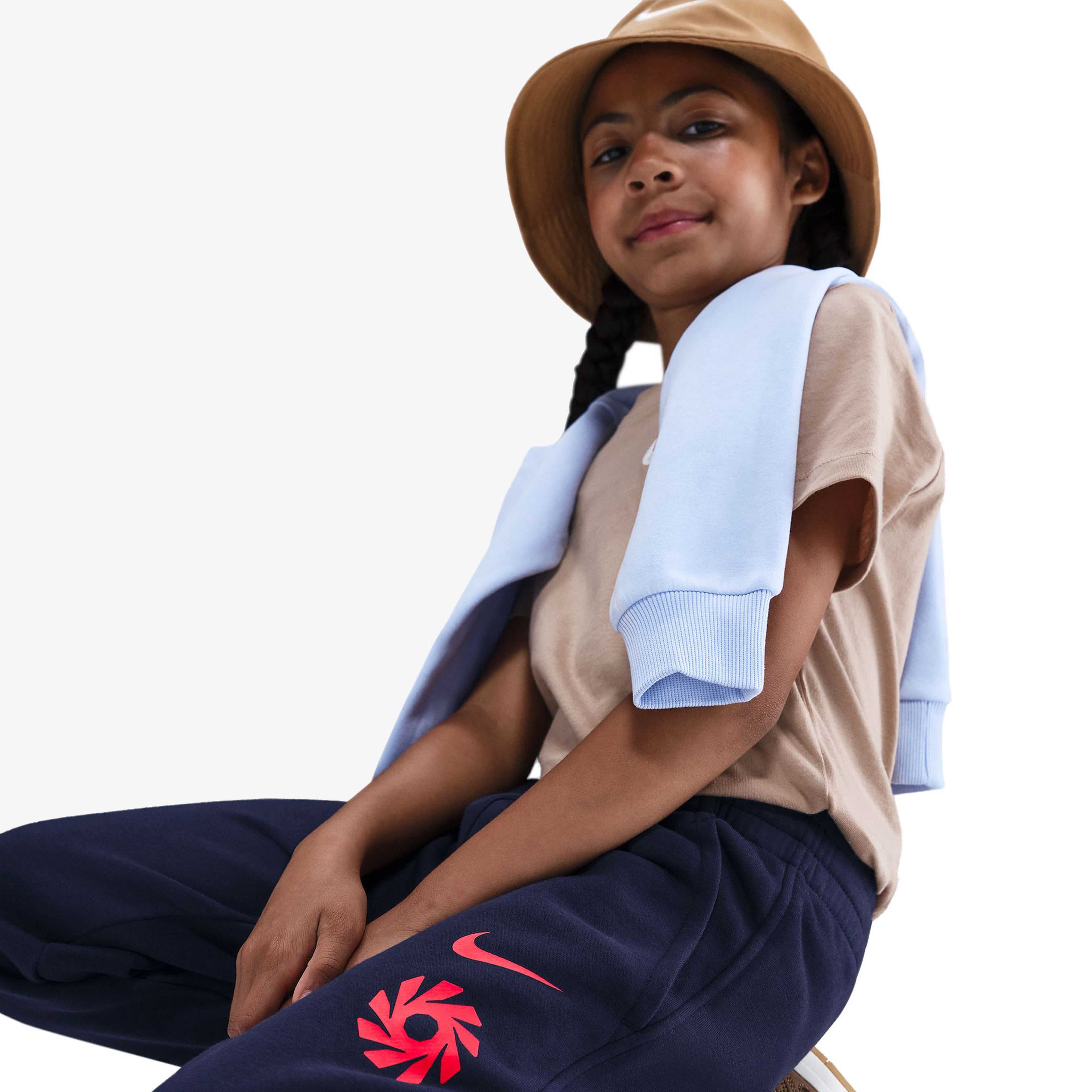 Nike Erling Haaland Club Fleece Çocuk Mavi Futbol Eşofman Altı