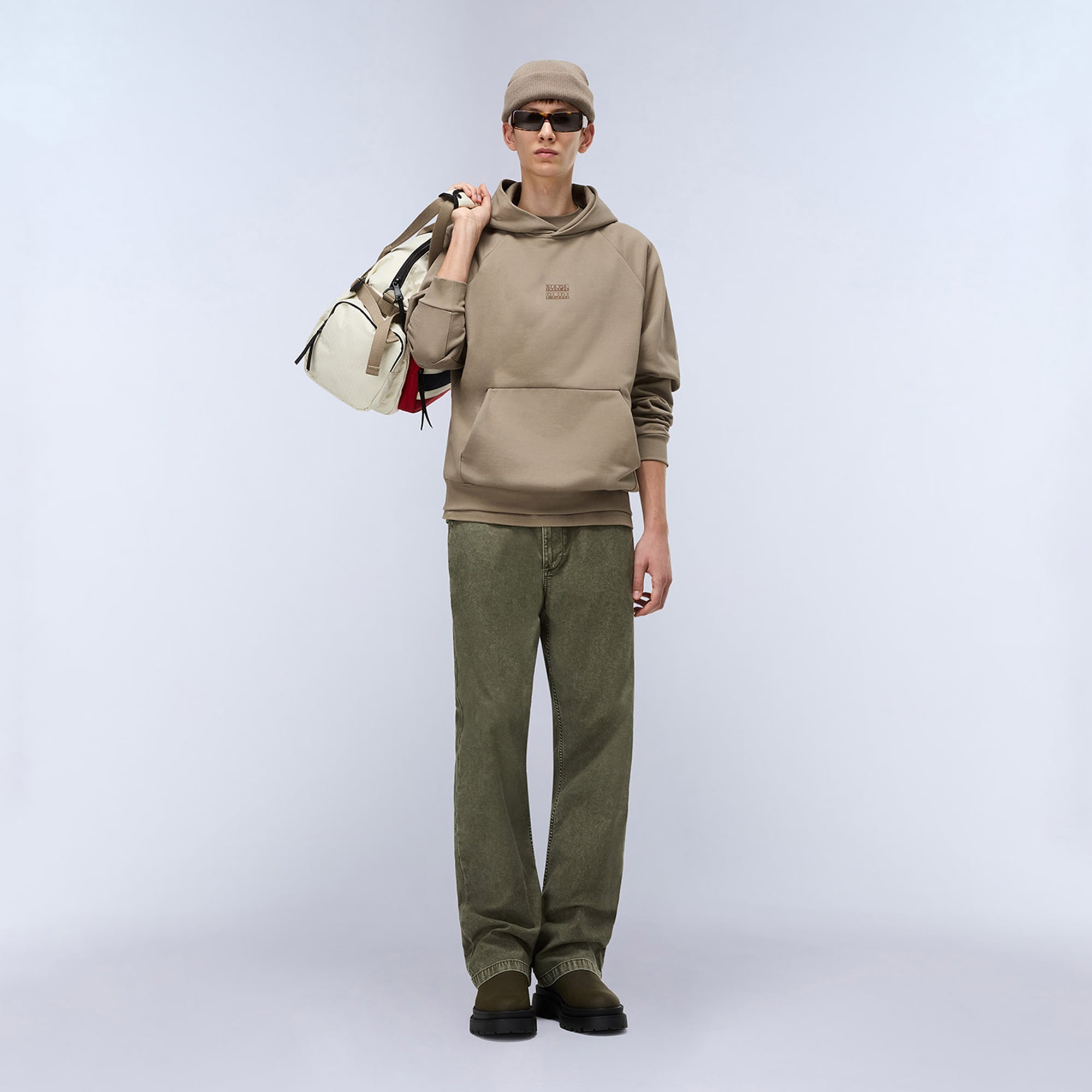 Napapijri B-Elevated Logo Erkek Kahverengi Sweatshirt