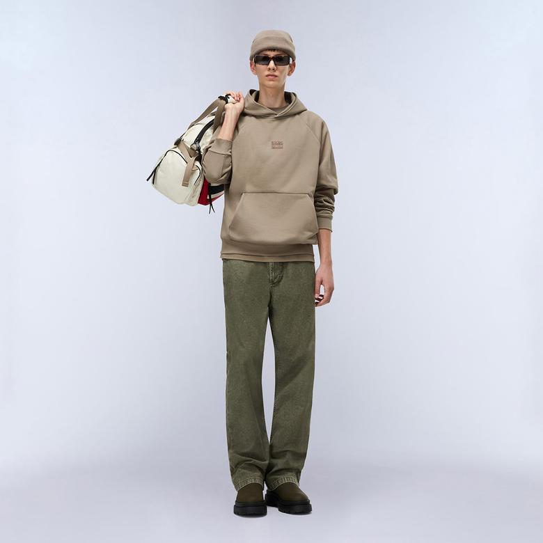 Napapijri B-Elevated Logo Erkek Kahverengi Sweatshirt