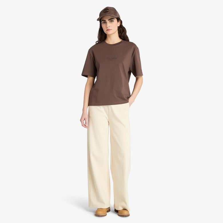 Timberland Lush Comfort Short-Sleeve Kadın Kahverengi T-Shirt