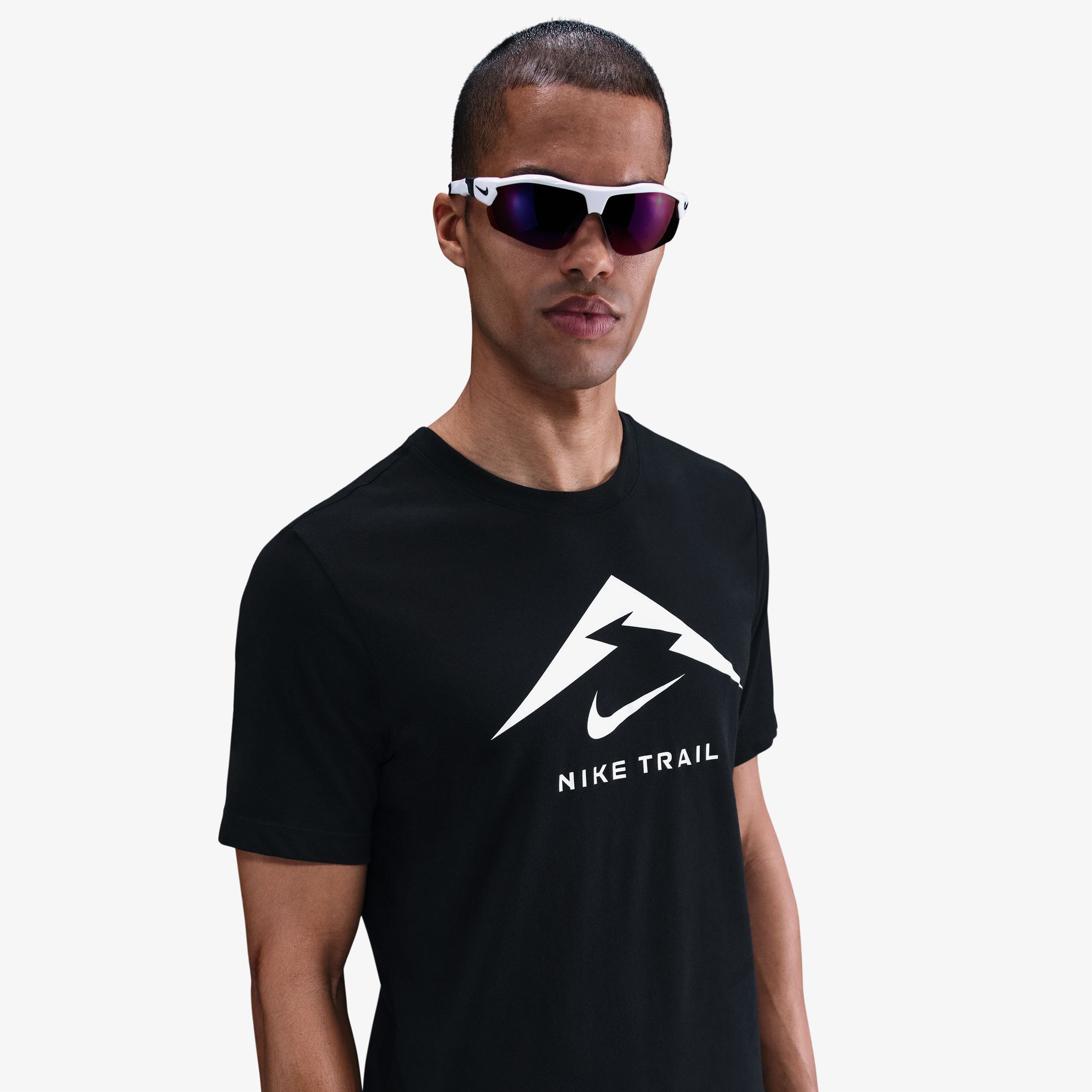 Nike Dri-Fit Erkek Siyah Koşu T-Shirt